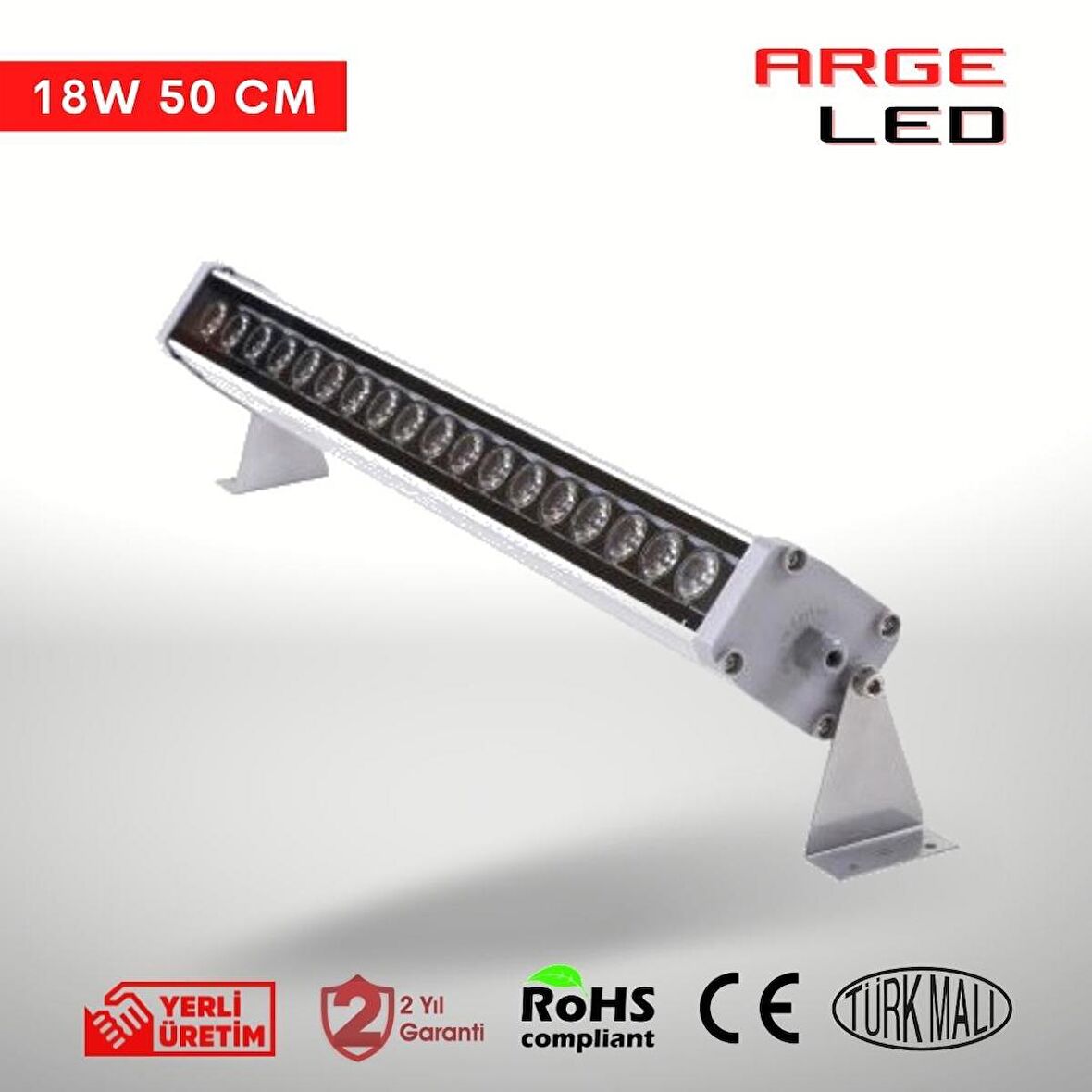 Arge Led Kırmızı Wallwasher Duvar Boyama 50 Cm (18W)