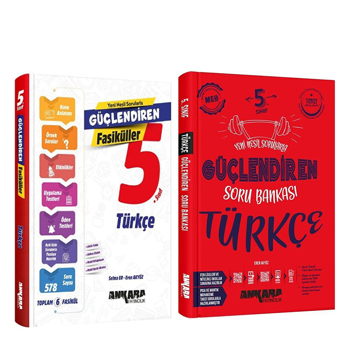 Ankara Yayıncılık 5.Sınıf Türkçe Güçlendiren Konu Fasikül ve Soru Bankası Seti 2 Kitap