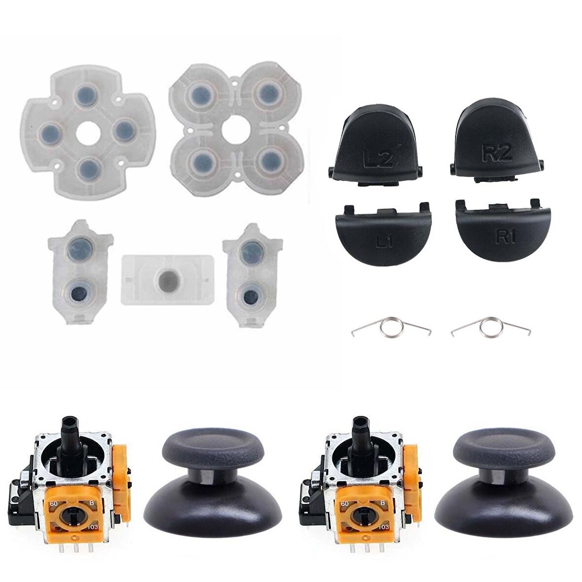 PS4 040 050 055 Analog Motor Topuz İç Lastik Tetik Omuz Tuşu Tamir Seti Playstation 4 Kol Tamir