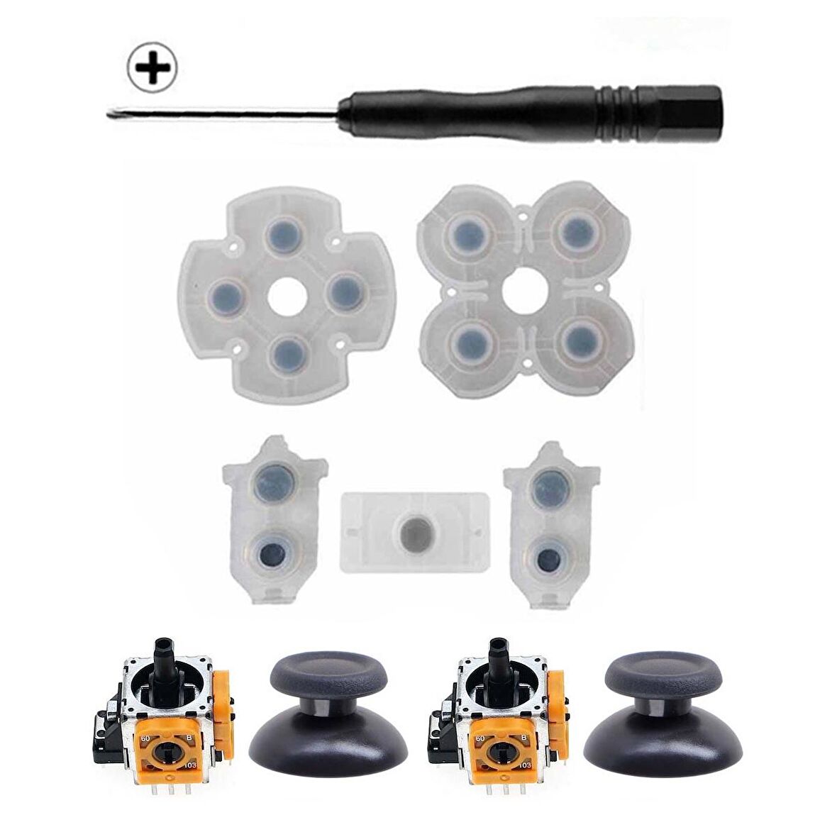PS4 030 040 050 055 Analog Motor Topuz İç Lastik Tamir Seti Playstation 4 Kol Tamir Yedek Parça