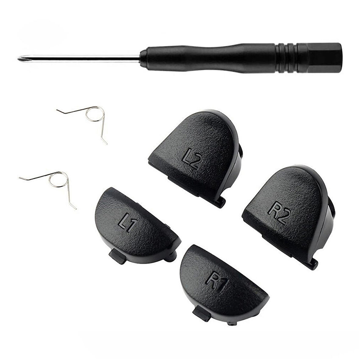PS4 Omuz Tuşu Set 001 011 010 Tornavida Playstation 4 Yedek Parça L1 L2 R1 R2 Tamir Seti