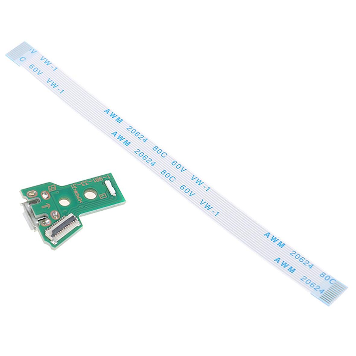 JDS JDM 040 Soket ve 12 Pin Flex Kablo PS4 Kol Tamiri Şarj Soketi 12pin Flex Set