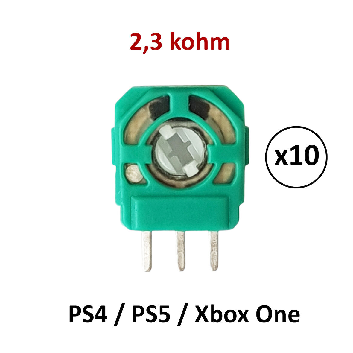 10 Adet PS4 PS5 Xbox One 2.3k Mikro Direnç Potans Switch Yeşil