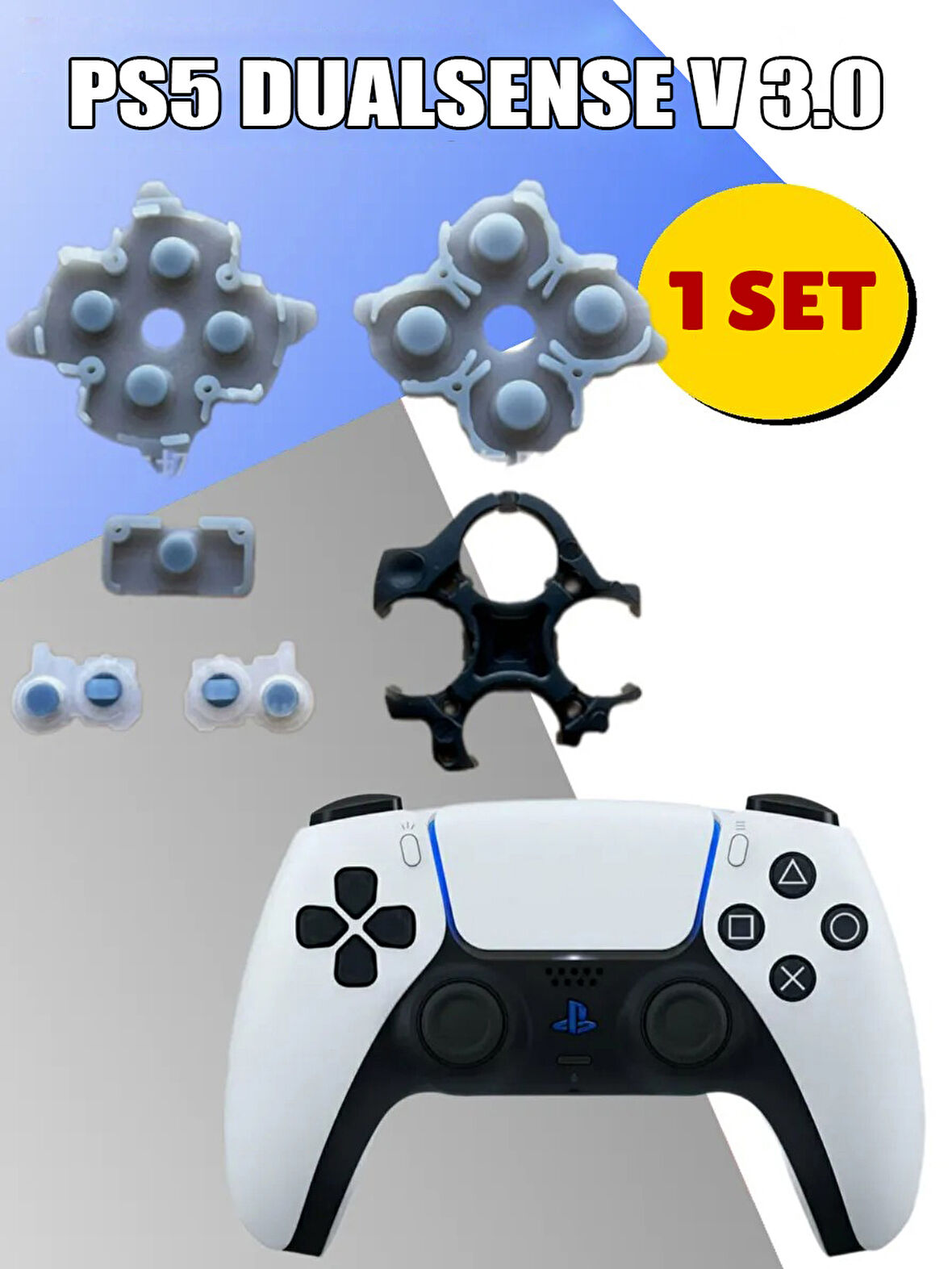 Ps5 İç Lastik V3 Silikon İletken PS5 Dualsense Versiyon 3 Tamir Yedek Parça