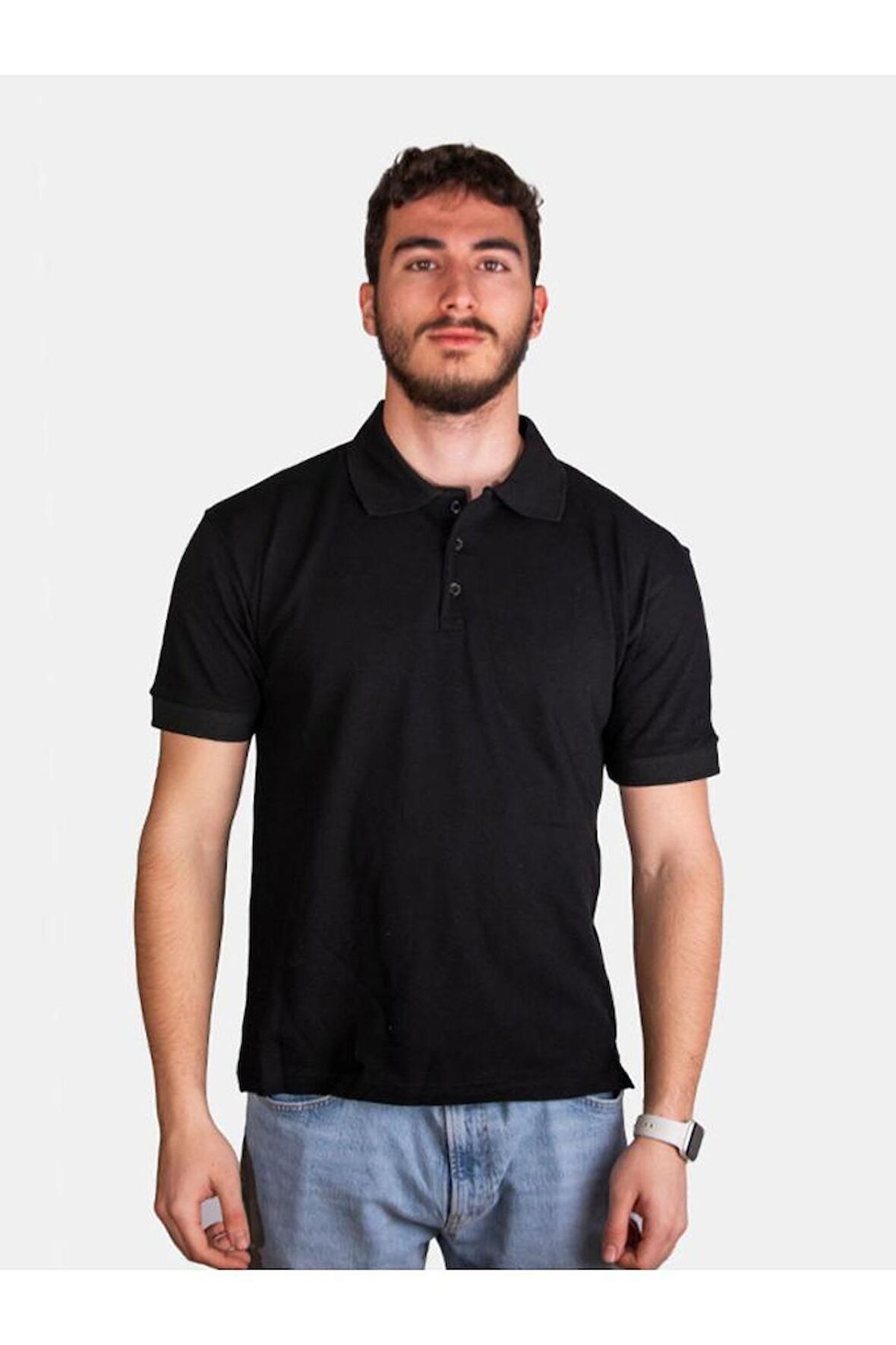 Unisex Standart Kesim Polo Yaka Kısa Kollu Lakost Tişört