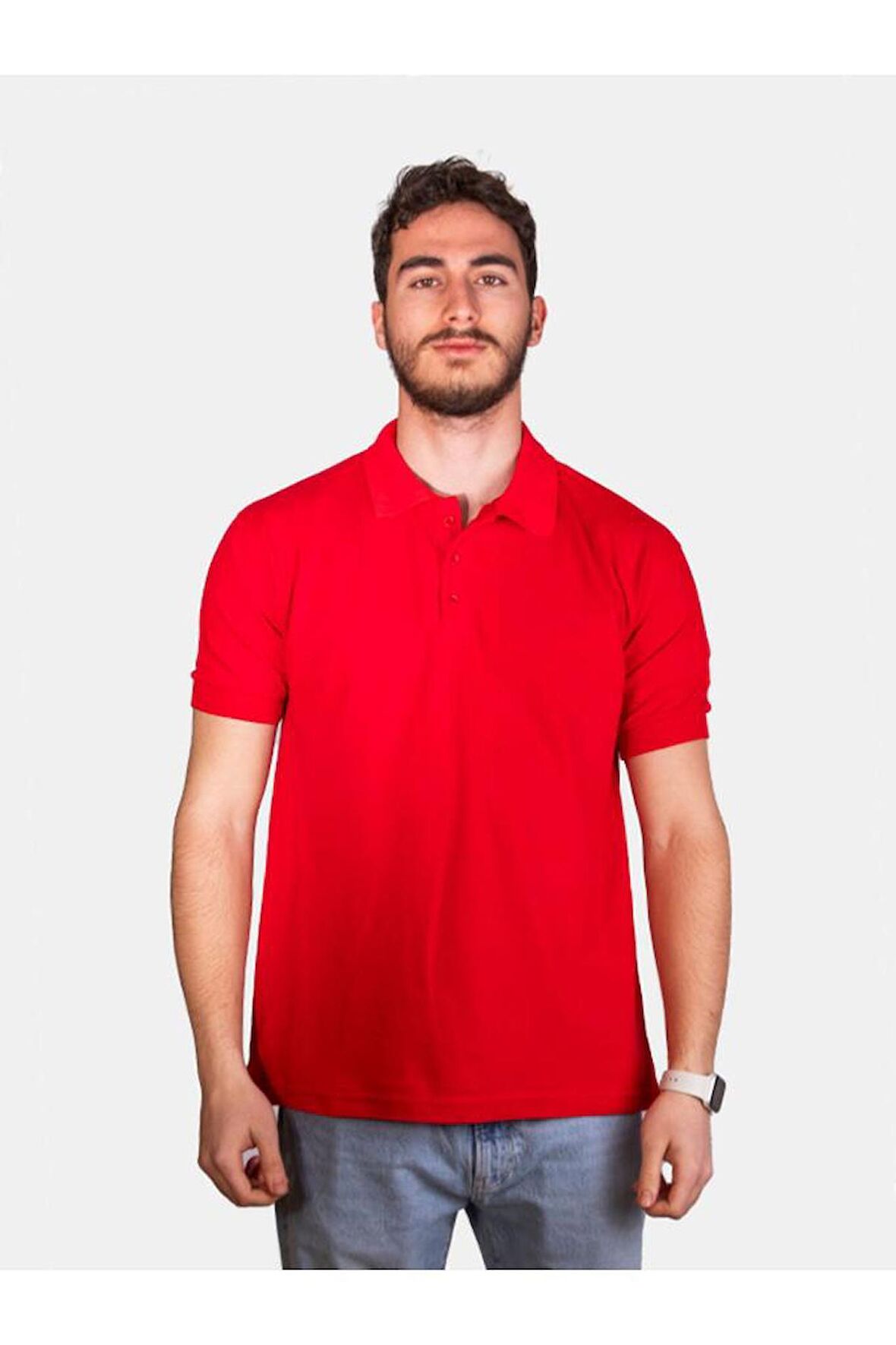 Unisex Standart Kesim Polo Yaka Kısa Kollu Lakost Tişört