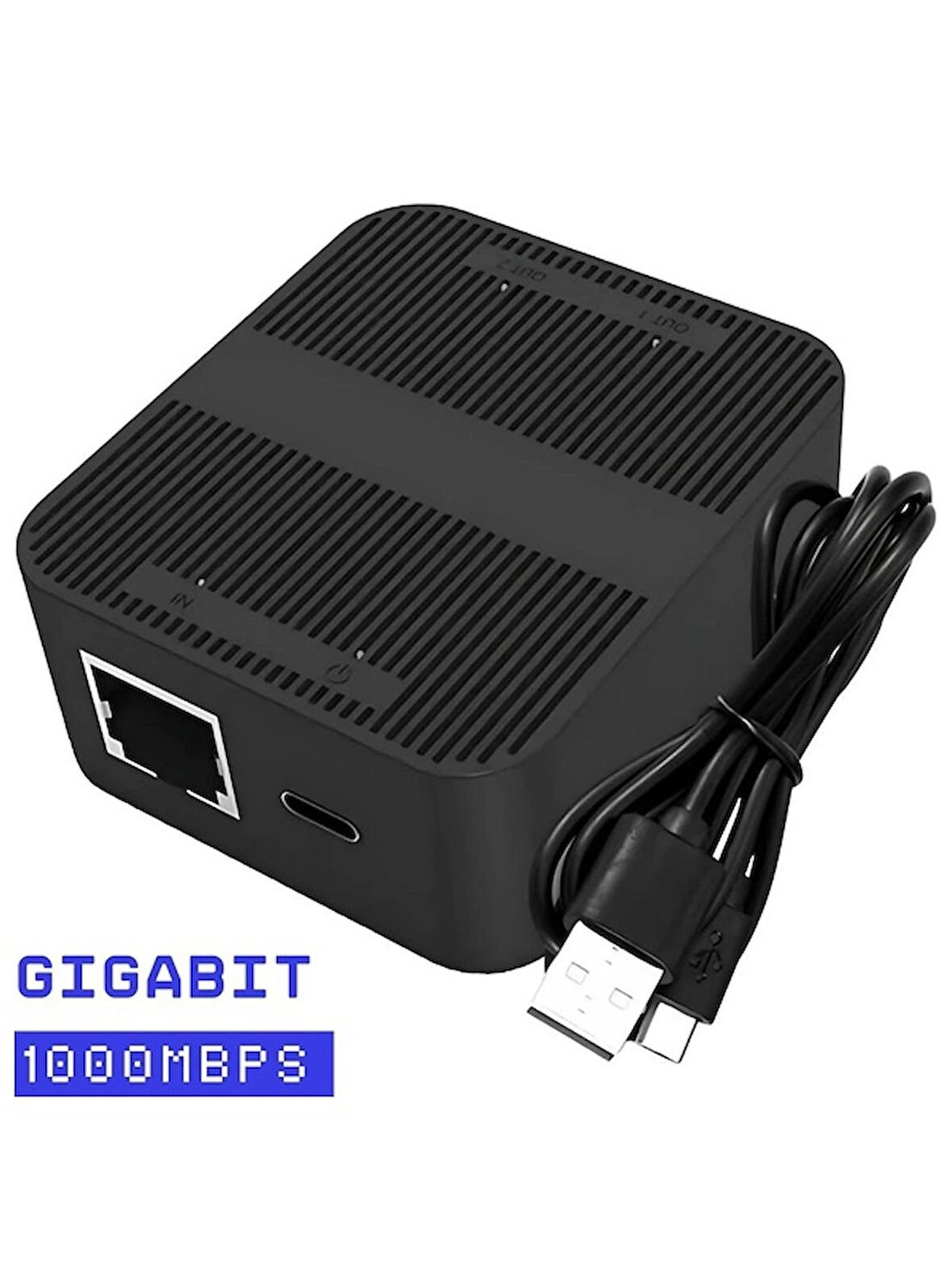 RJ45 Ethernet Splitter 1 Giriş 2 Çıkış Gigabit 1000Mbps Çevirici Çoklayıcı