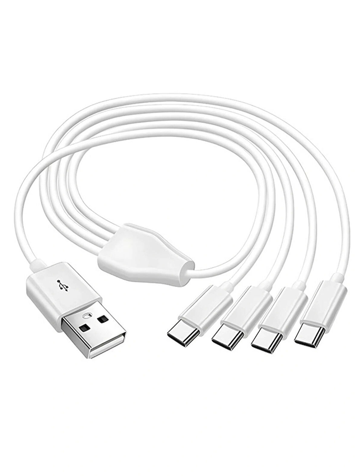 4 in 1 USB Tip-C Şarj Kablosu Çoklayıcı 1 Metre