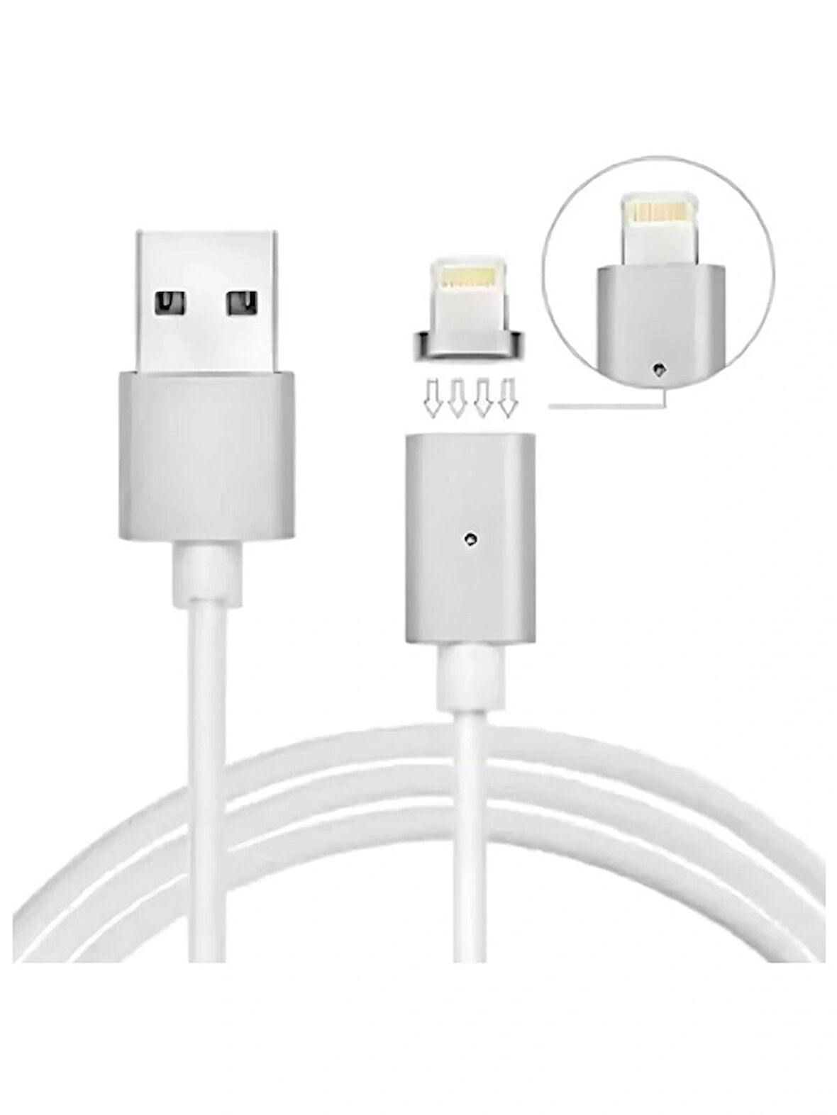 Manyetik USB Mıknatıslı Data ve Şarj Kablosu 1 Metre