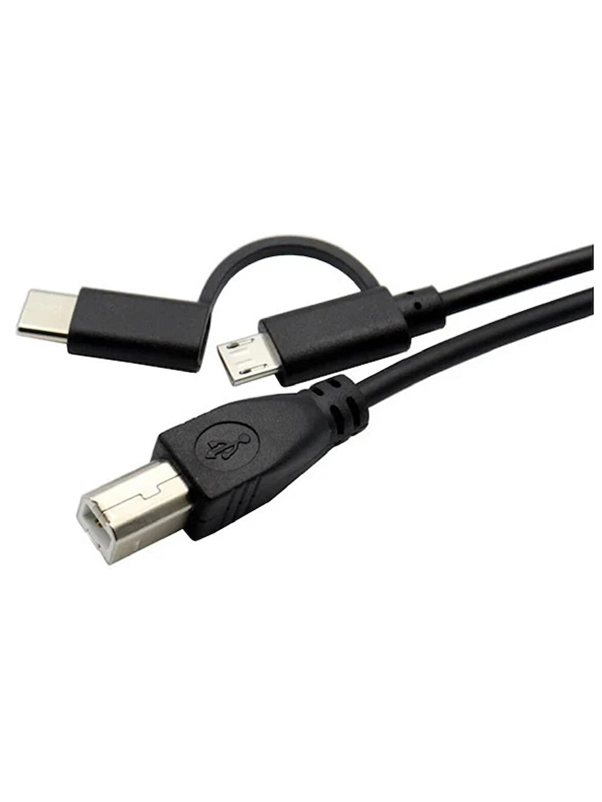 Type C + Micro Usb Yazıcı Printer Piyano Midi Bağlantı Kablosu