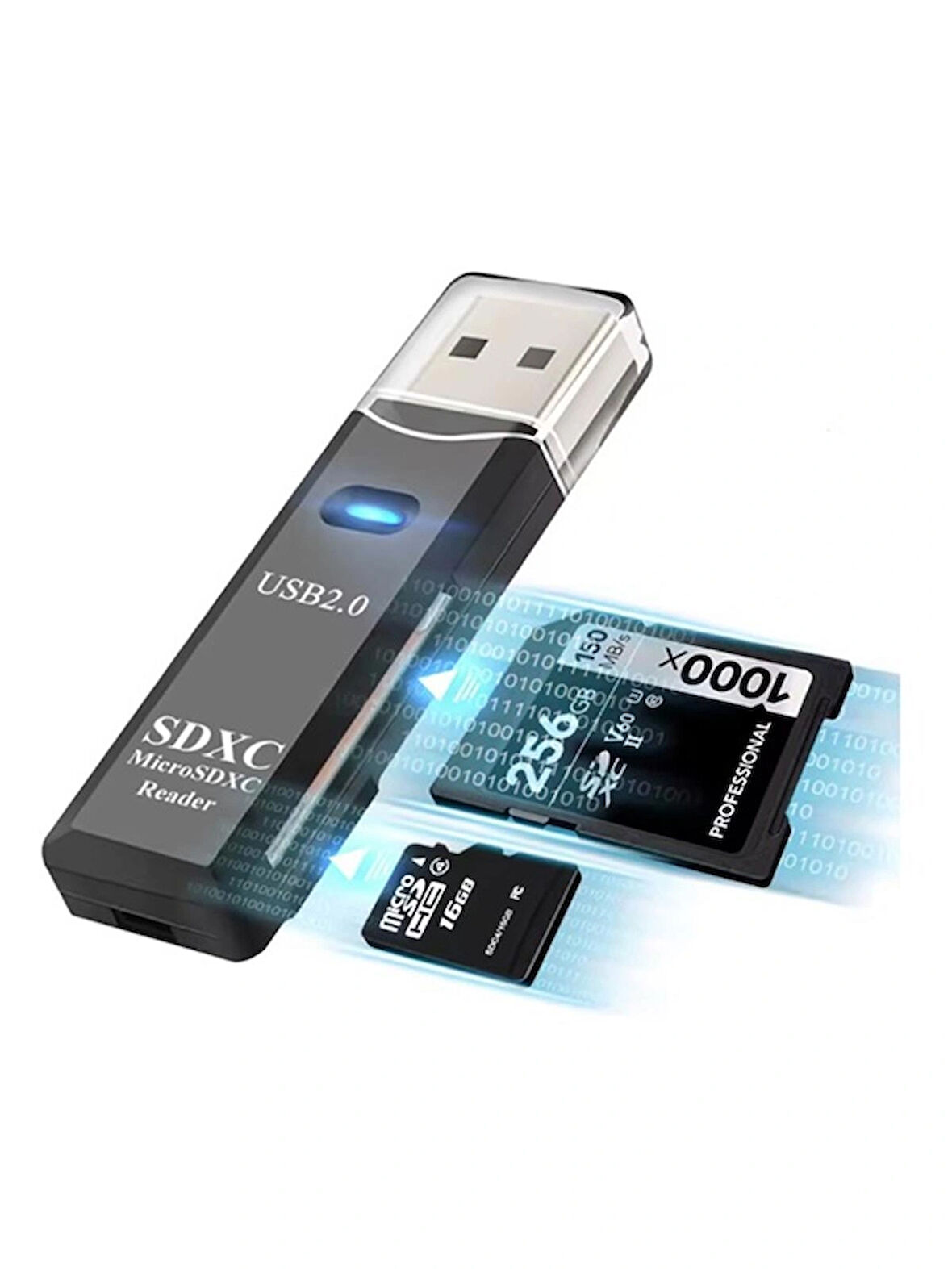 USB 2.0 SD - MicroSD Kart Okuyucu