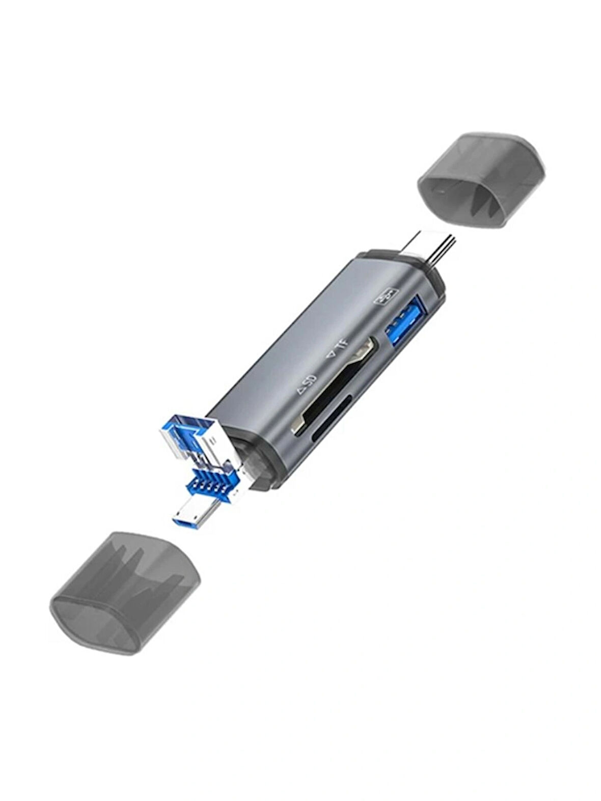 3 IN 1 USB + Micro USB + Type-c To USB - SD - MicroSD OTG Kart Okuyucu