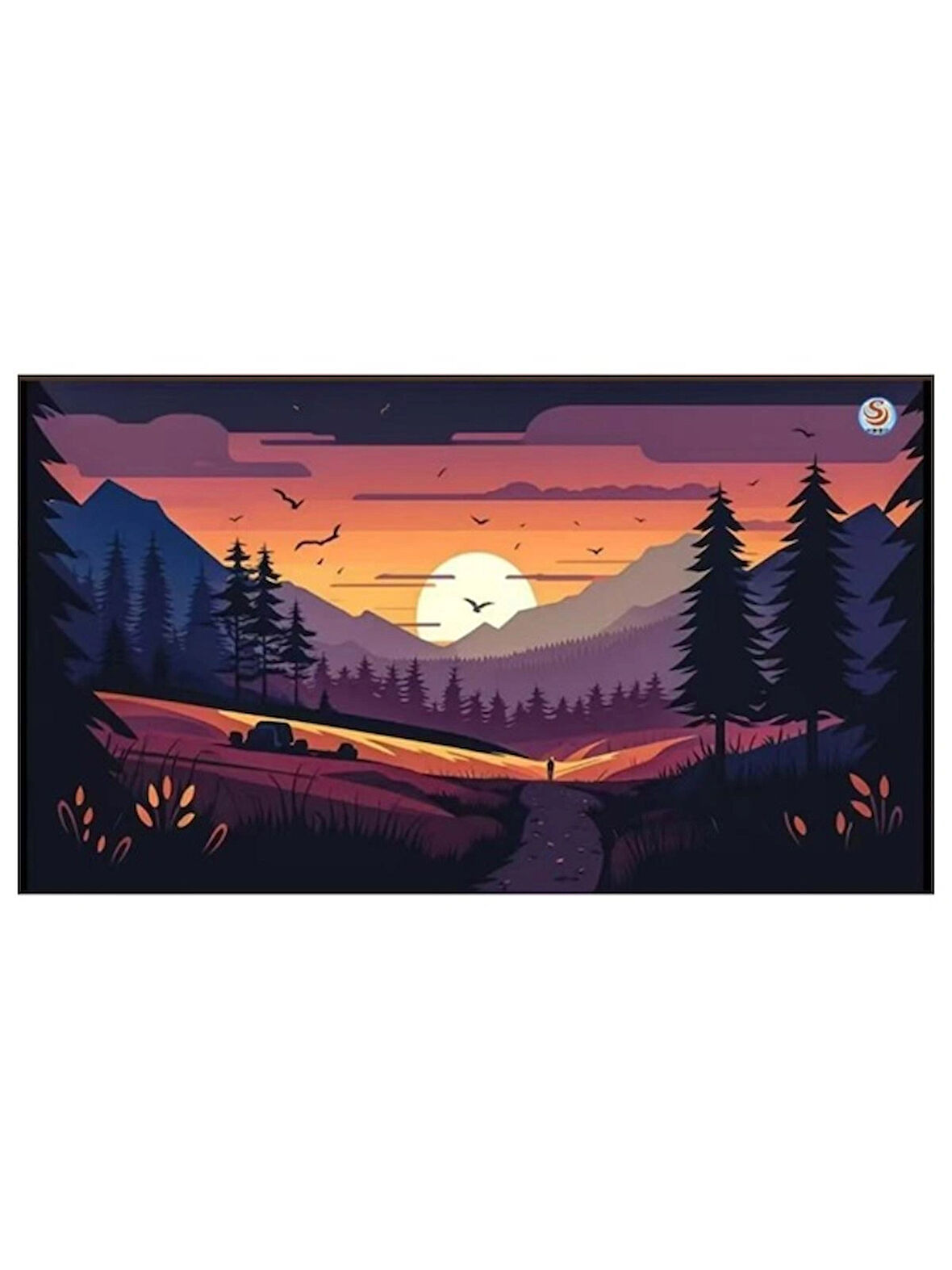 Günbatımı Desenli 70X30 Mouse Pad