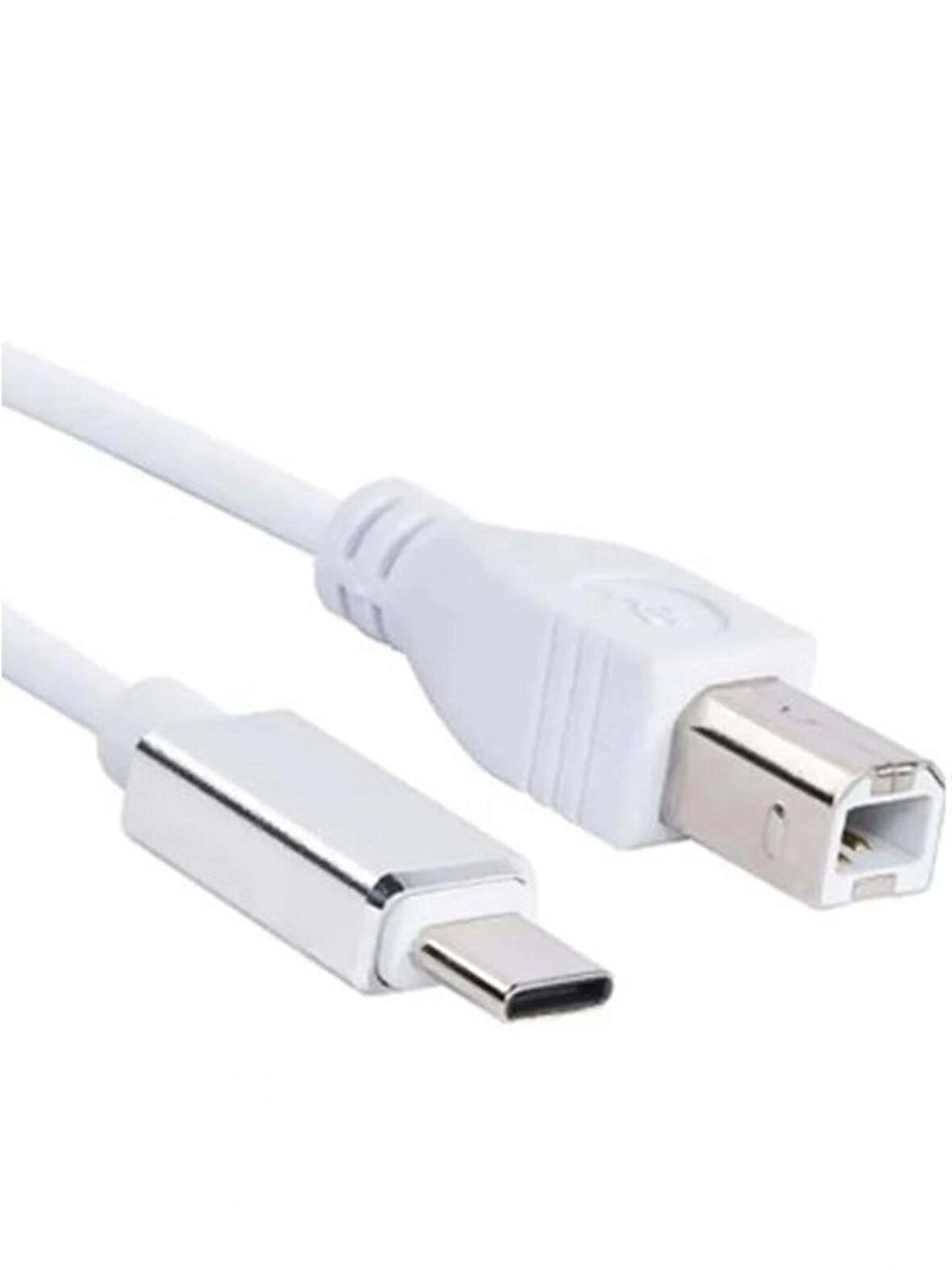 Zilevo USB Type-C - USB-B Yazıcı Kablosu, 1 Metre, Yüksek Hızlı Veri Aktarımı, Beyaz