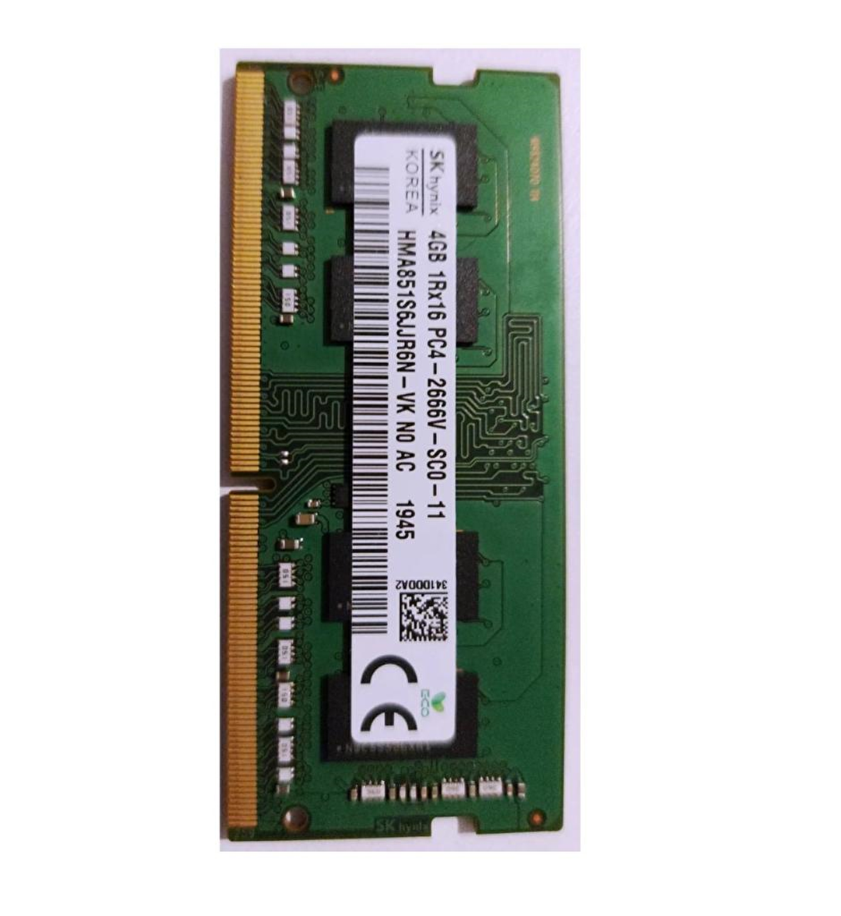 SK Hynix 4GB DDR4 1Rx16 PC4-2666V Notebook RAM (HMA851S6JJR6N)