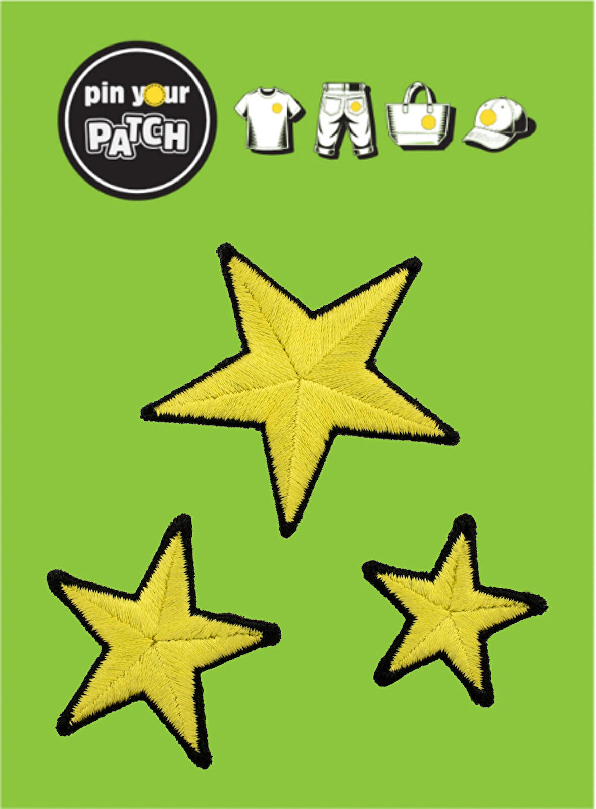 Ütü ile Yapışan Yama 7043 Yıldızlar