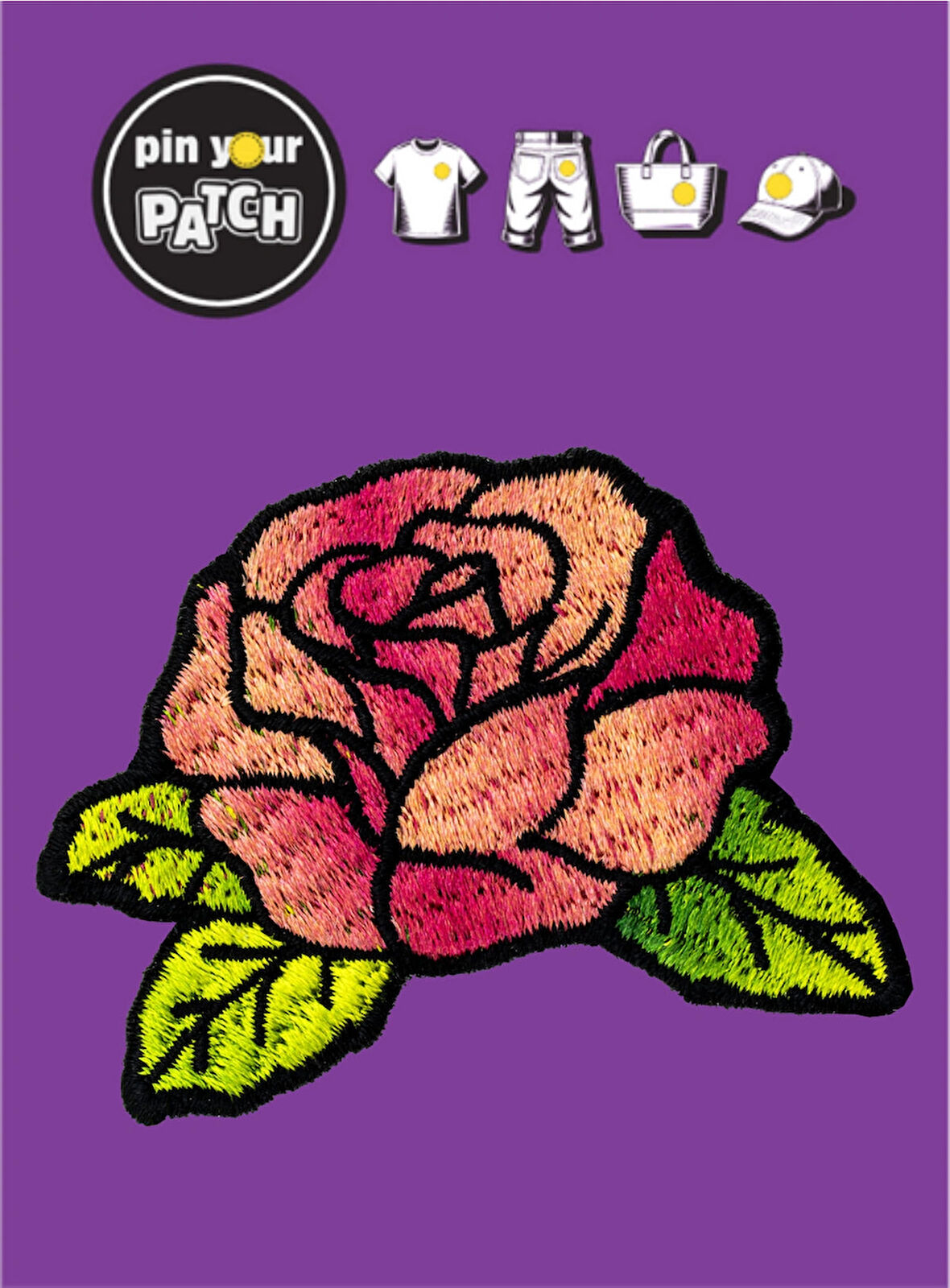 Ütü ile Yapışan Yama 7058 Gül