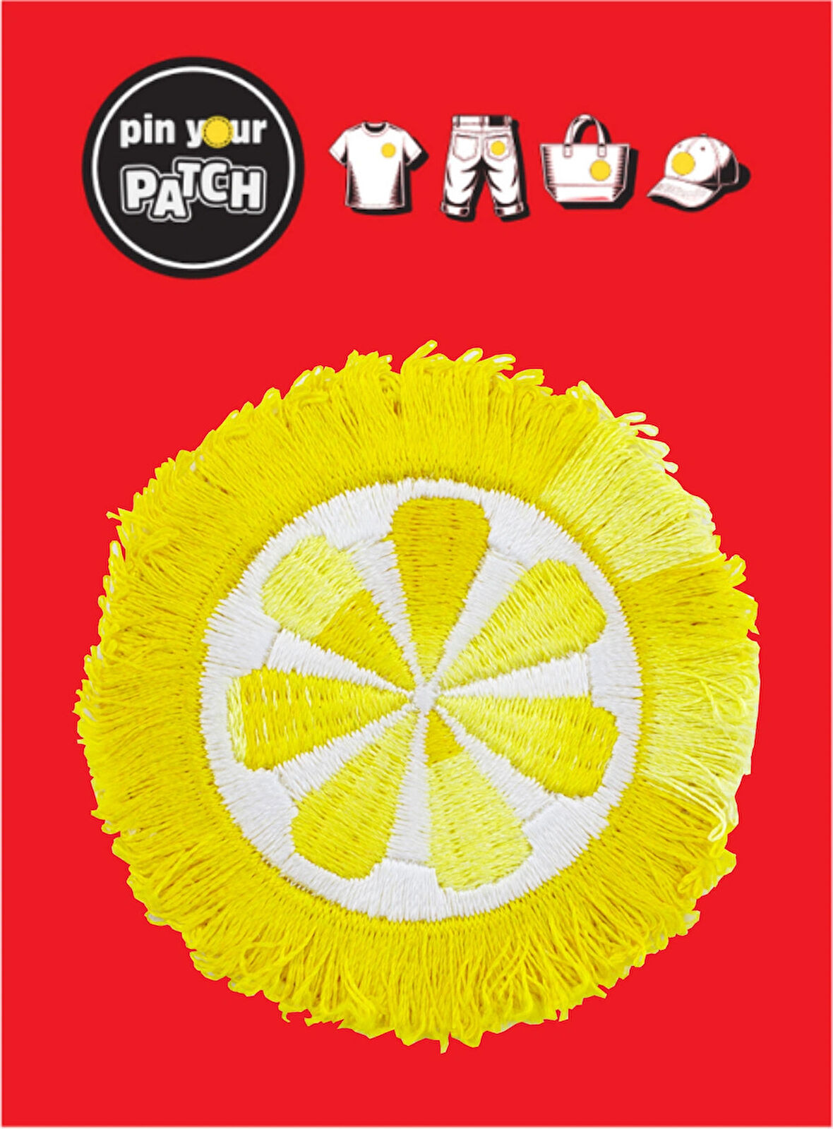 Ütü ile Yapışan Yama 7062 Saçaklı Limon