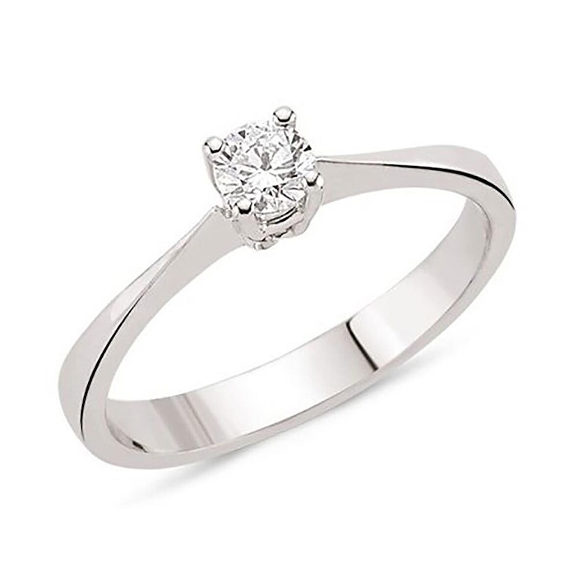 Bilezikhane Tektaş Pırlanta Yüzük 0.30 CT H-VS 3.75 Gram 18 Ayar Altın