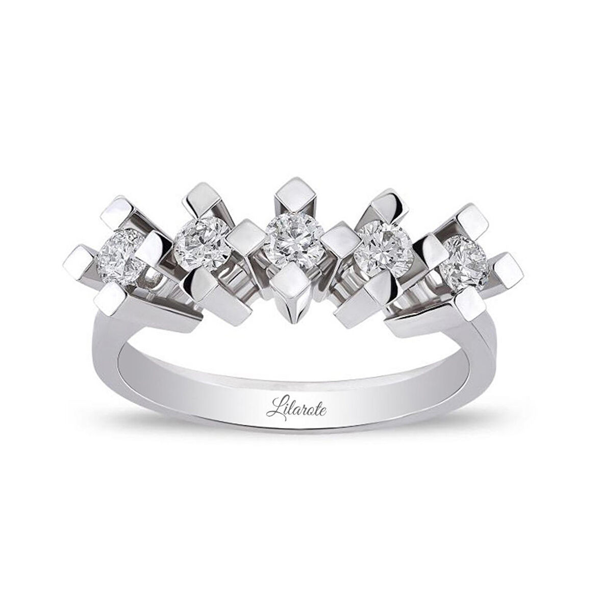 0.50 Ct Pırlanta Beştaş Yüzük