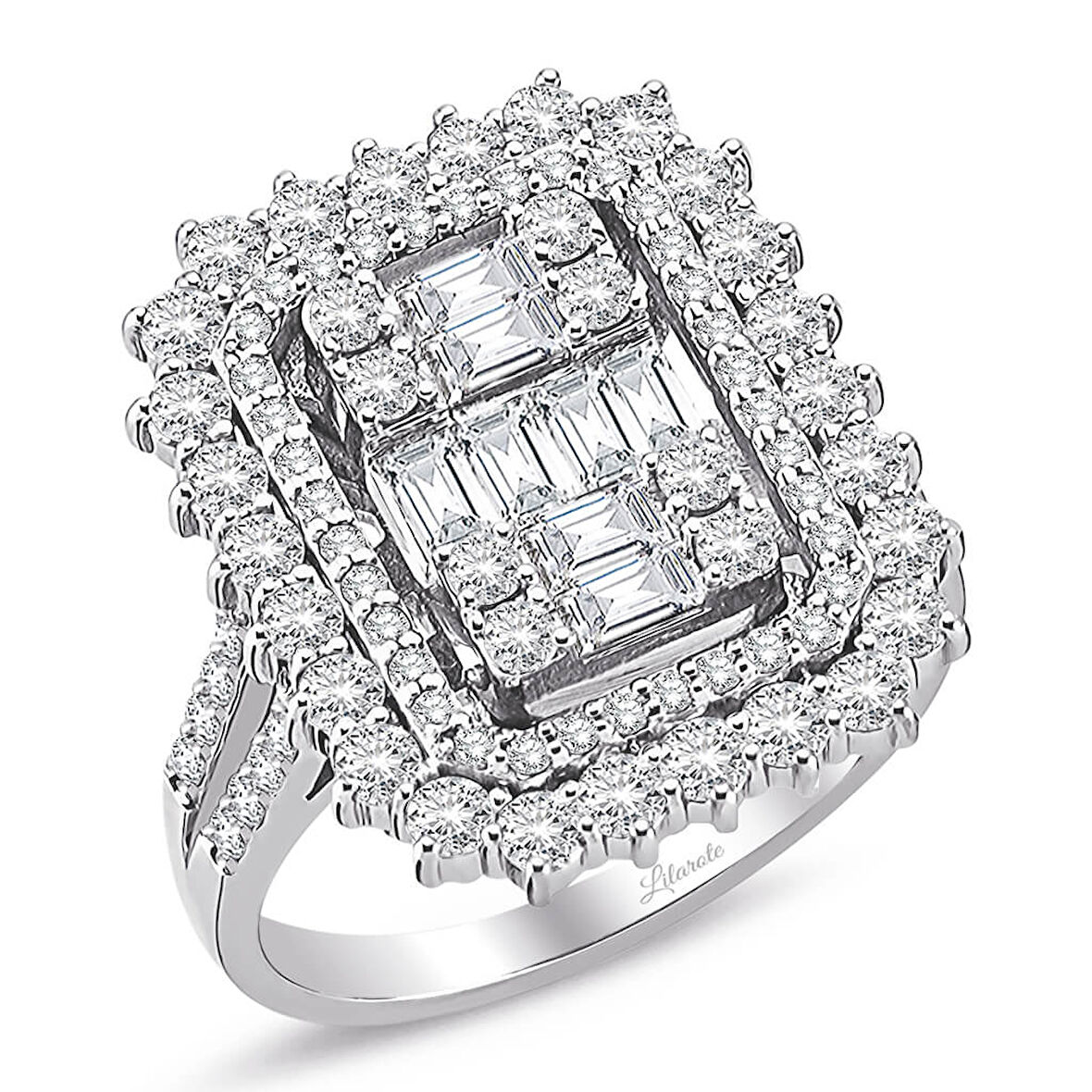 2.04 Ct Baget Pırlanta Modern Tasarım Yüzük