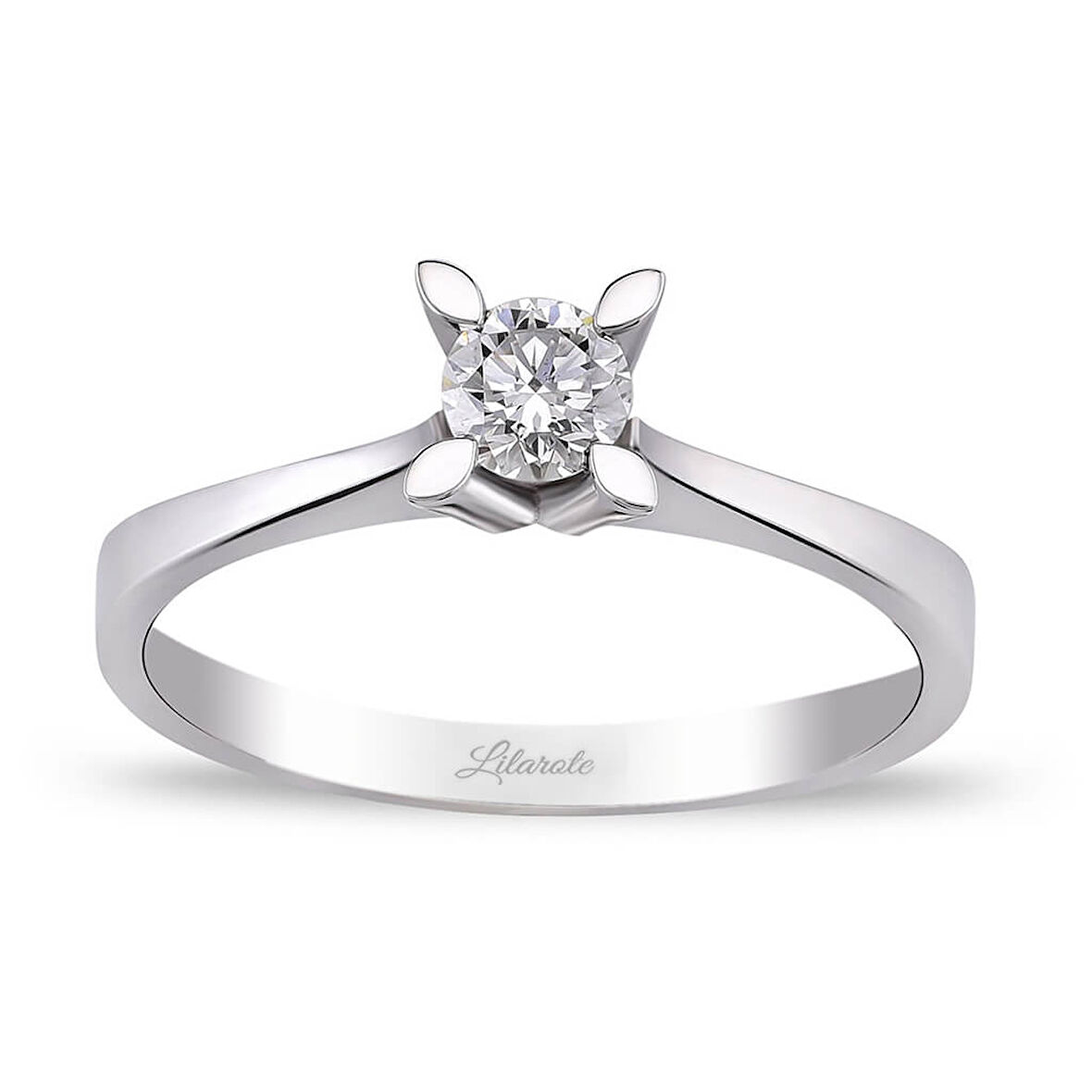 0.30 Ct Tektaş Pırlanta Yüzük Badem Tırnak