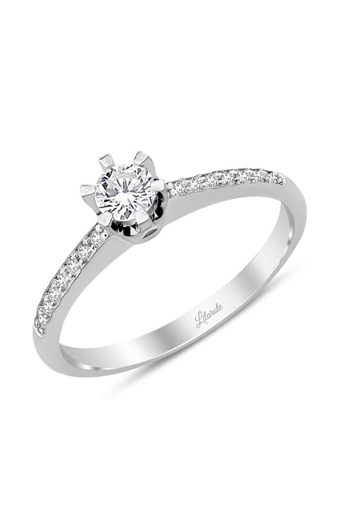 Tektaş Pırlanta Yüzük 6 Tırnaklı 0.35 ct