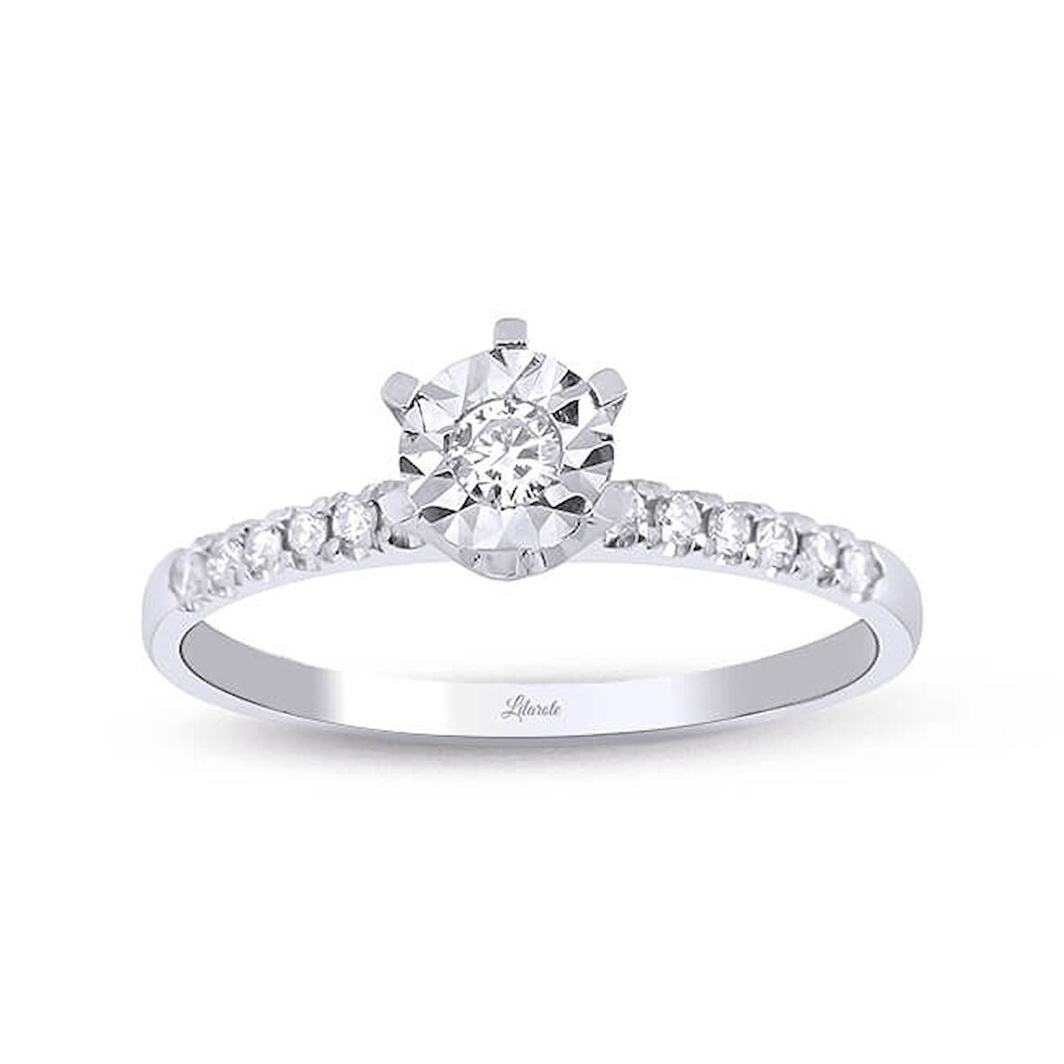 0.15 Ct. Tektaş Pırlanta Yüzük 6 Tırnaklı