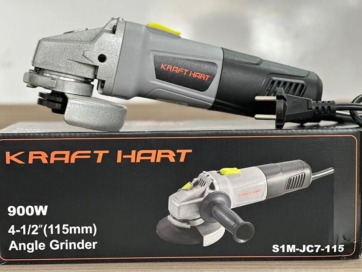 Kraft Hart Profesyonel 900 W 115mm Avuç Içi Taşlama Gri