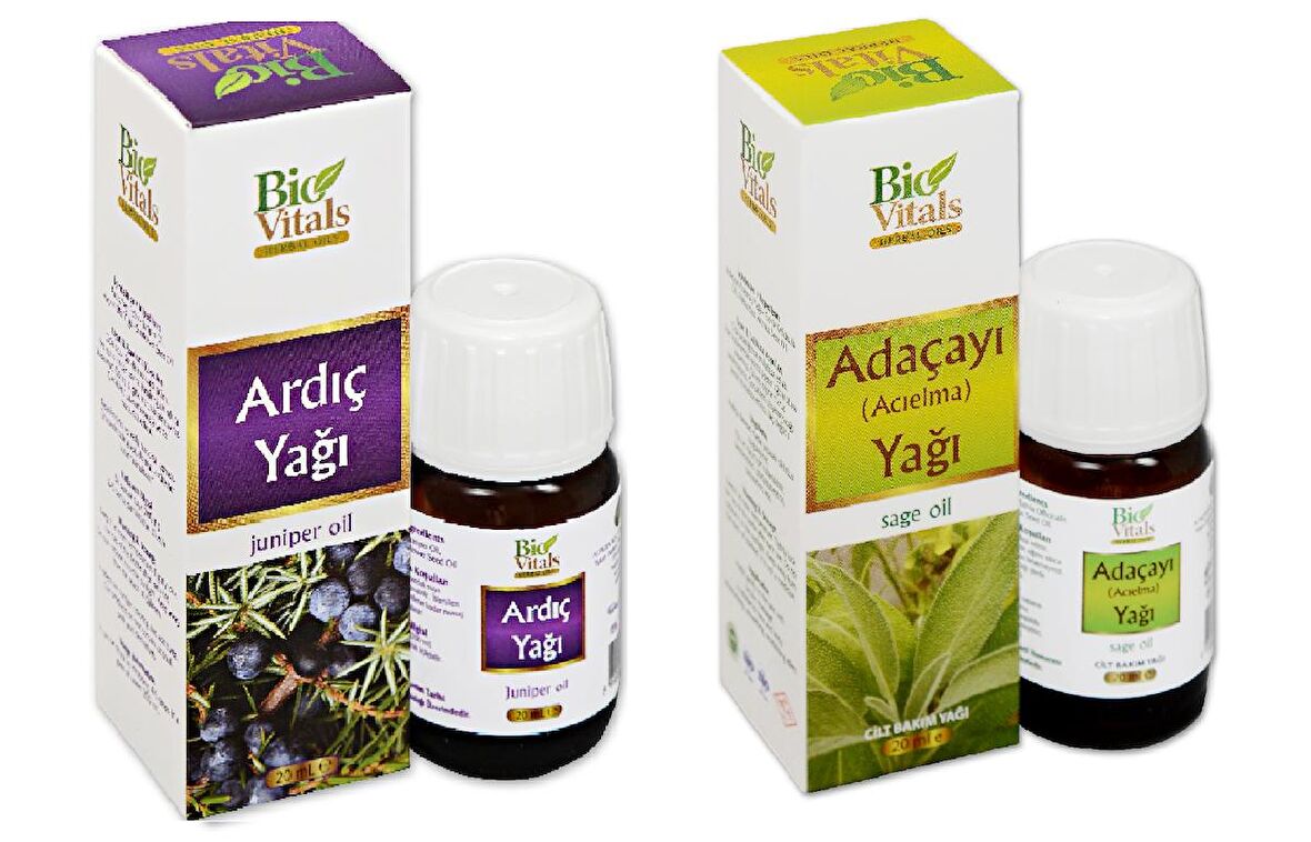 Ardıç Ve Adaçayı -Aromatik Masaj-Cilt Bakım Yağ Seti