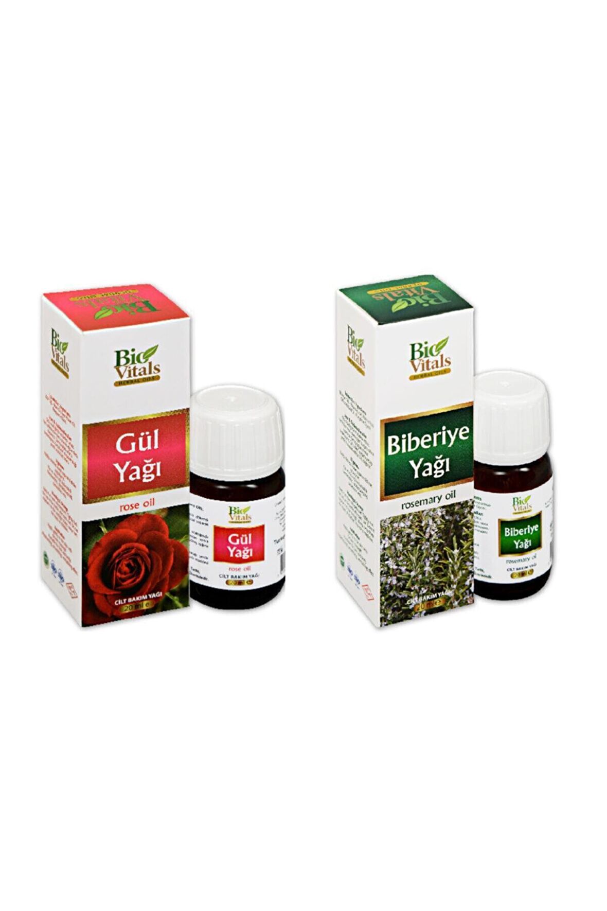 Gül Ve Biberiye- Aromatik Masaj-cilt Bakım Yağ Seti 20 Ml