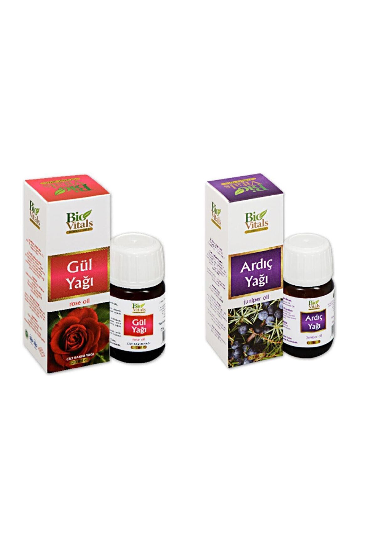 Gül Yağı Ve Ardıç Yağı Aromatik Masaj Cilt Bakım Yağ Seti 20 Ml