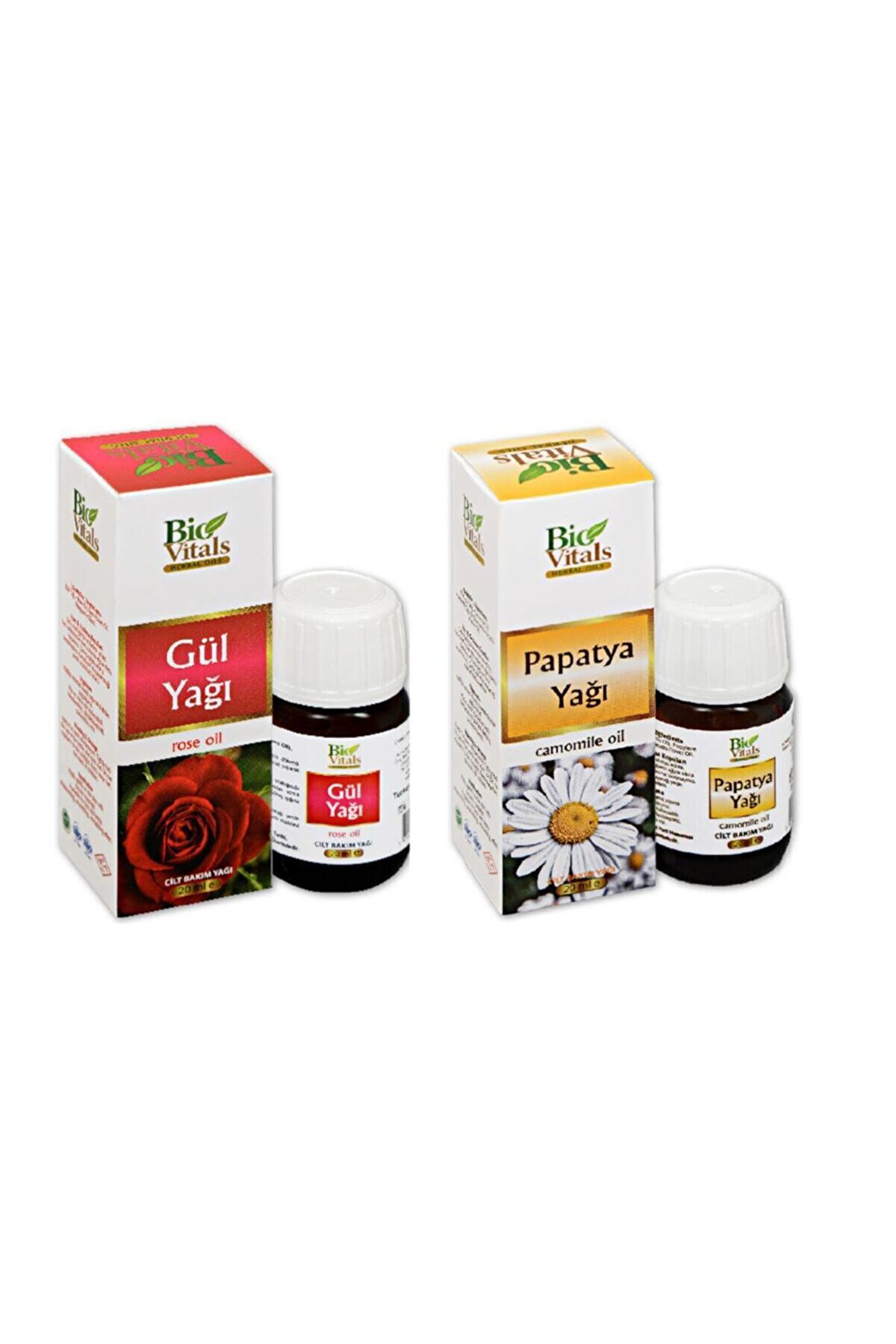 Gül Ve Papatya Aromatik Masaj Cilt Bakım Yağ Set 20 Ml