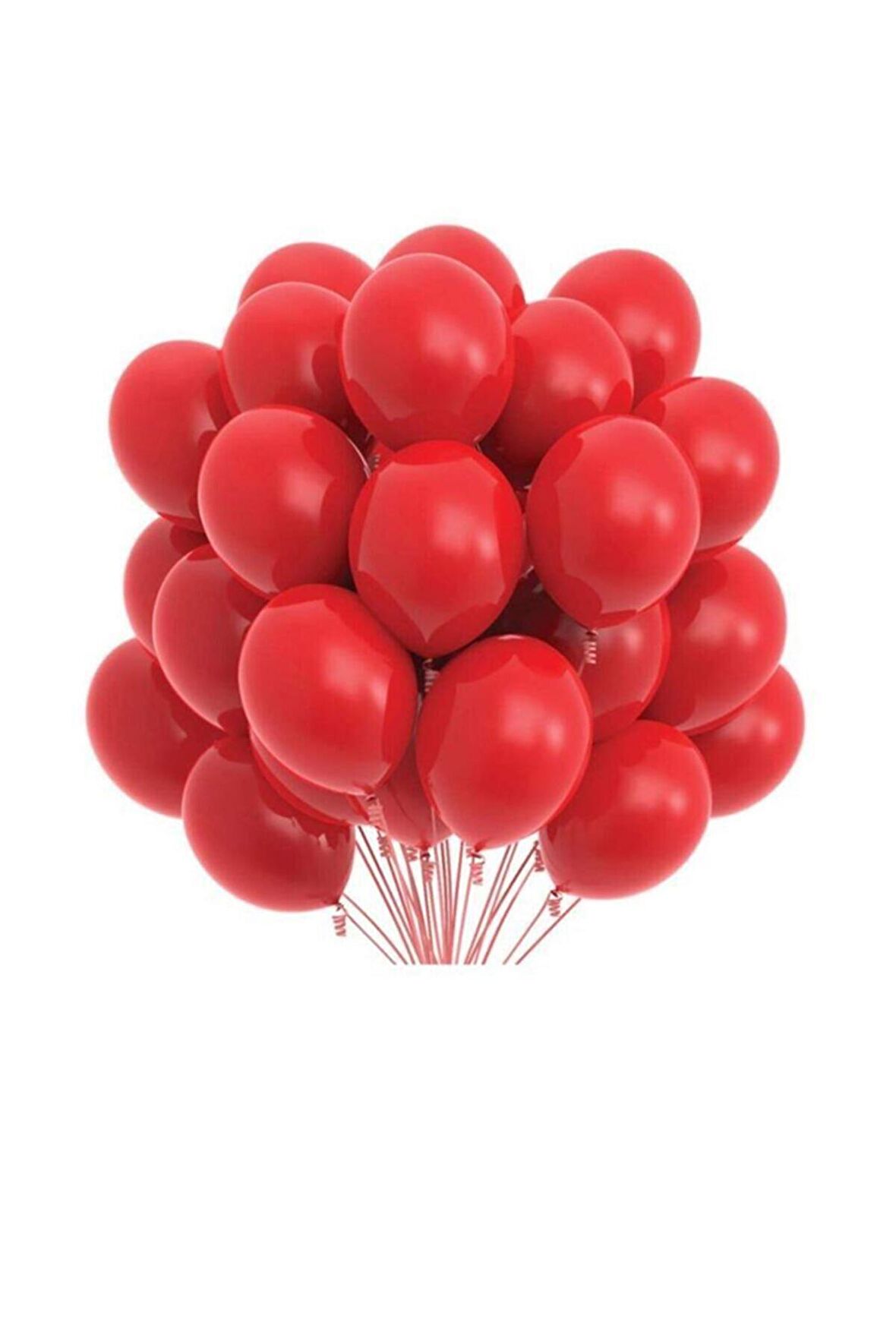 Kırmızı Pastel Balon 70 Adet + 5 mt balon zinciri