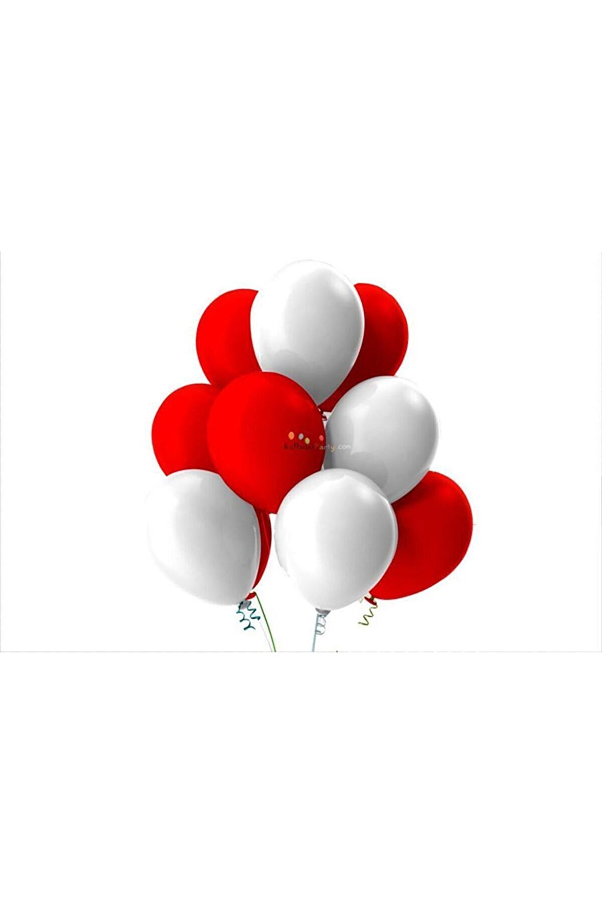 Beyaz-Kırmızı Pastel Soft Balon 70 Adet + 5 mt balon zinciri