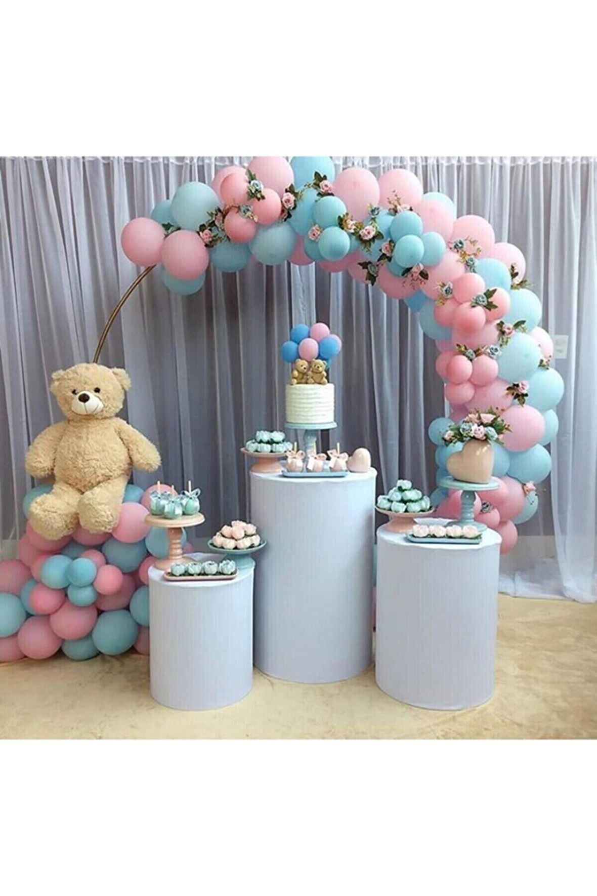 Cinsiyet Belirleme Konsept Balon Pembe Mavi Balon Zincir 50 adet
