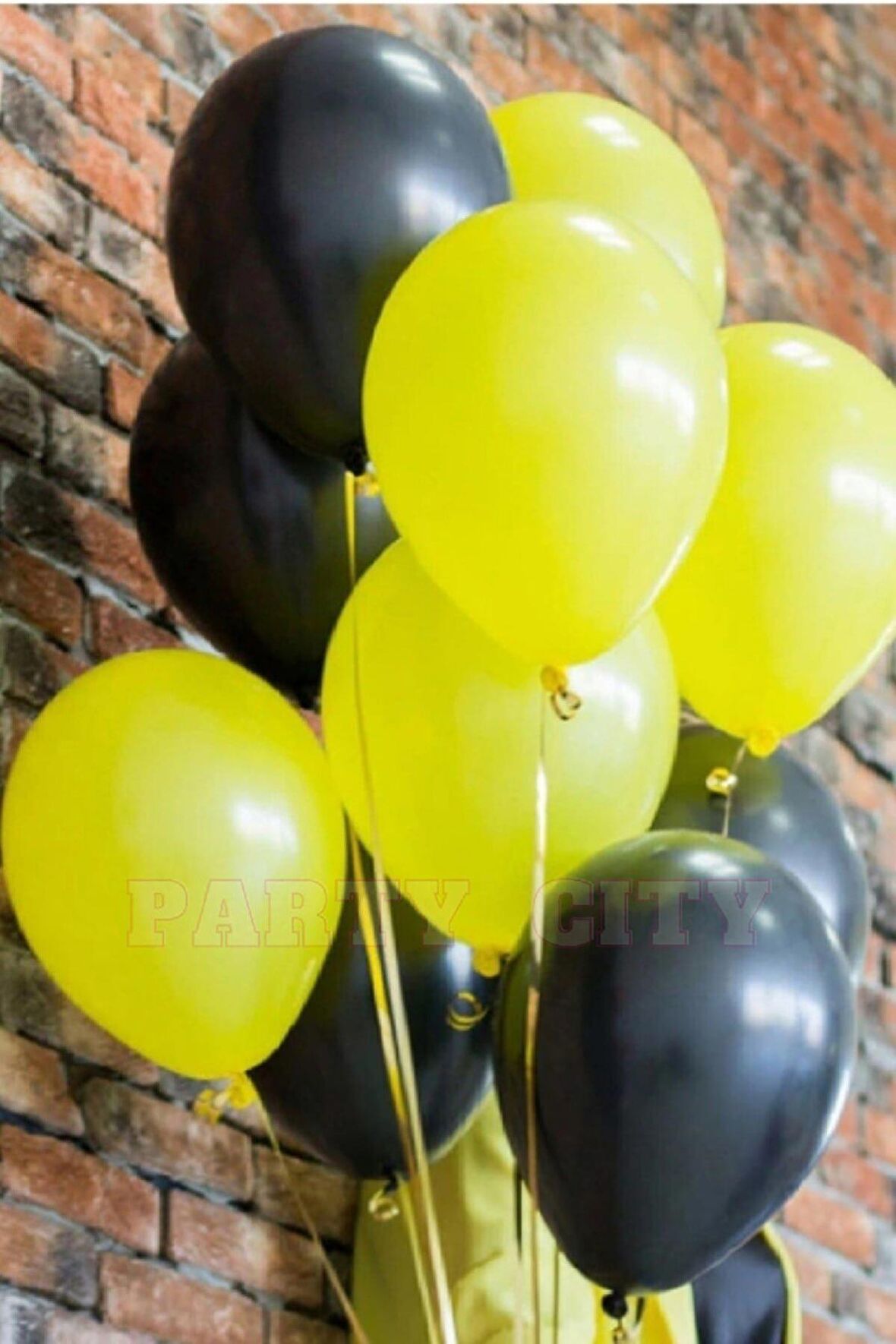 Metalik Sarı - Siyah Balon 15 Adet