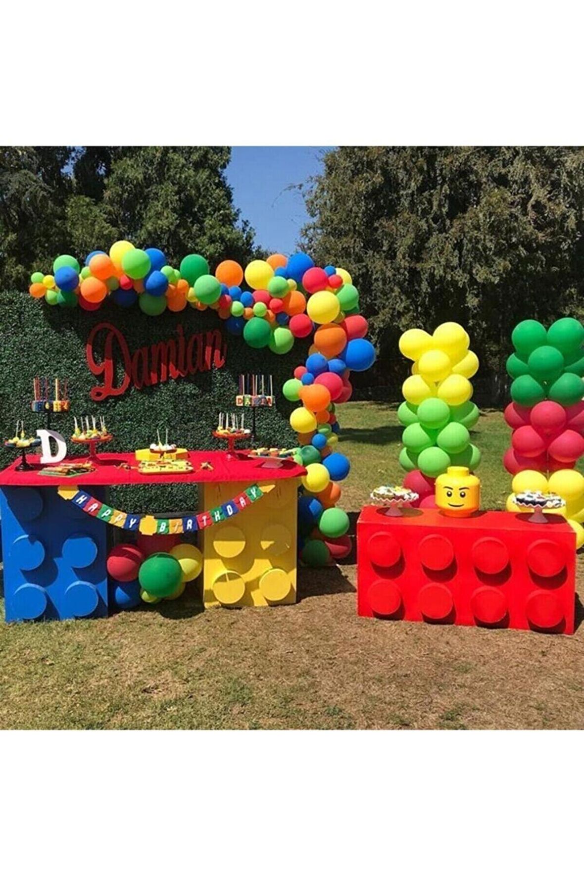 Rengarenk Balon Zincir Seti 50 Adet + 5 Mt. Balon Zinciri