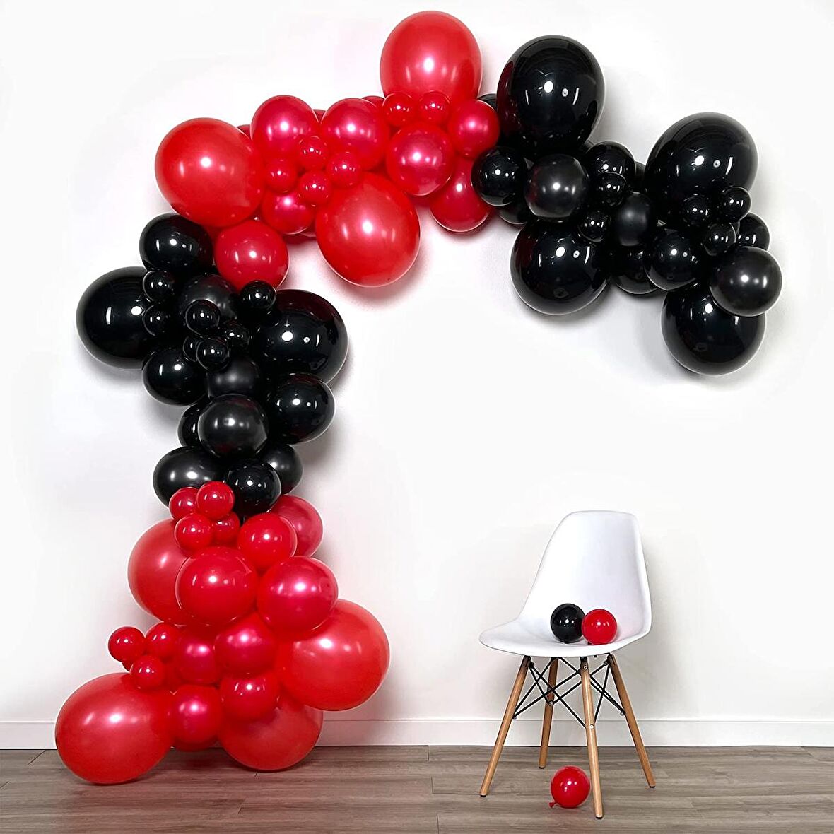 Kırmızı-Siyah Balon Seti 70 Adet