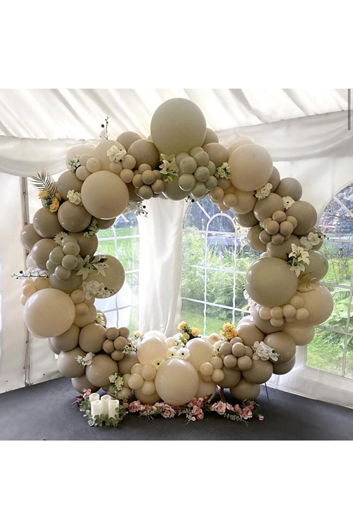 Deniz Kumu ve Sütlü Kahve Balon Seti 50 Adet