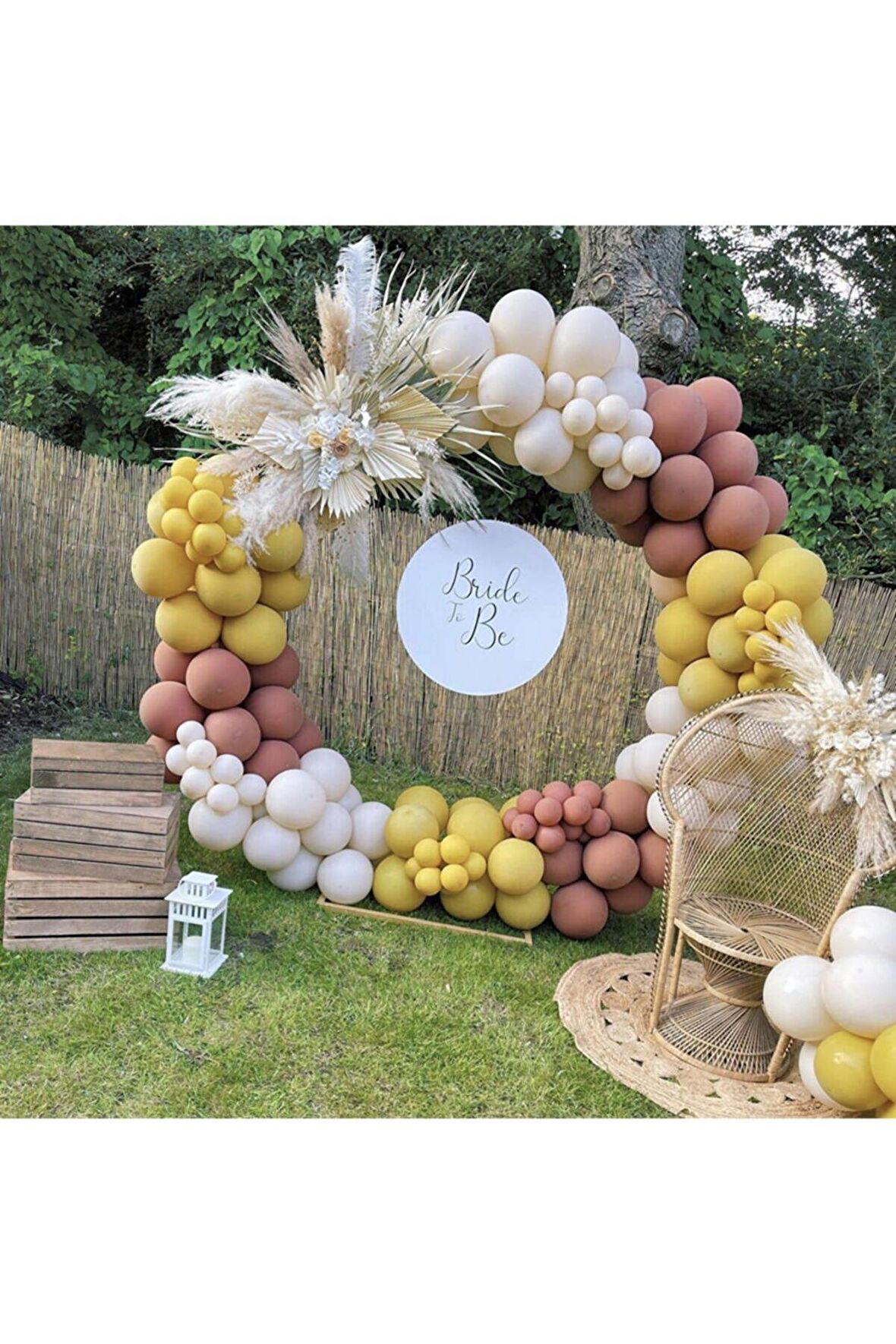 Retro Zerdeçal Yaban Çileği Ve Deniz Kumu Balon Seti 50 Adet