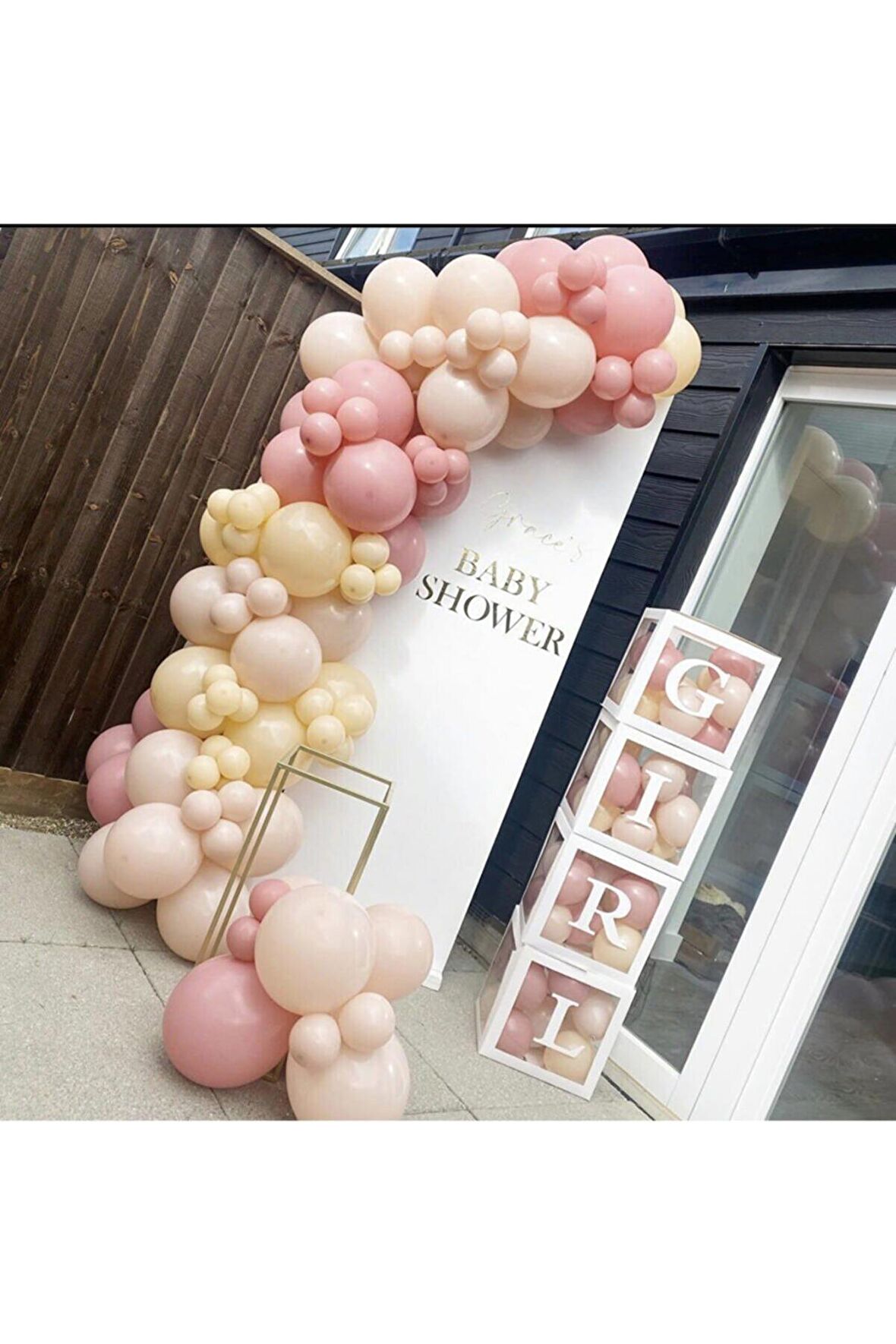 Sütlü Kahve Toz Pembe Ve Deniz Kumu Balon Seti 50 Adet