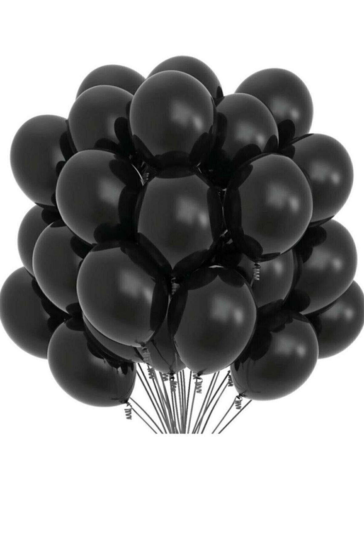 Pastel Siyah Balon 10'lu