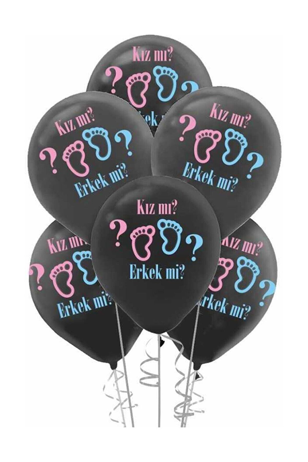 Cinsiyet Partisi Baskılı Balon Kiz mı Erkek Mi 10 Adet