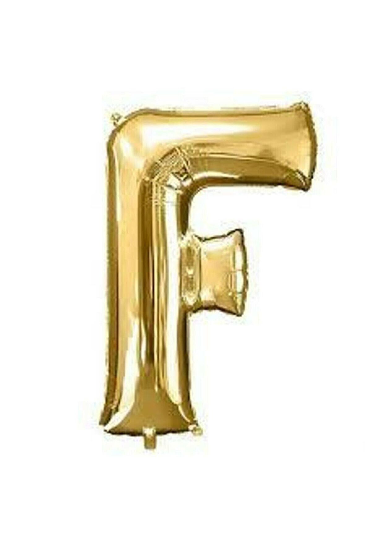 16" Inç 40 Cm Folyo Balon Gold Renk ''F'' Harfi
