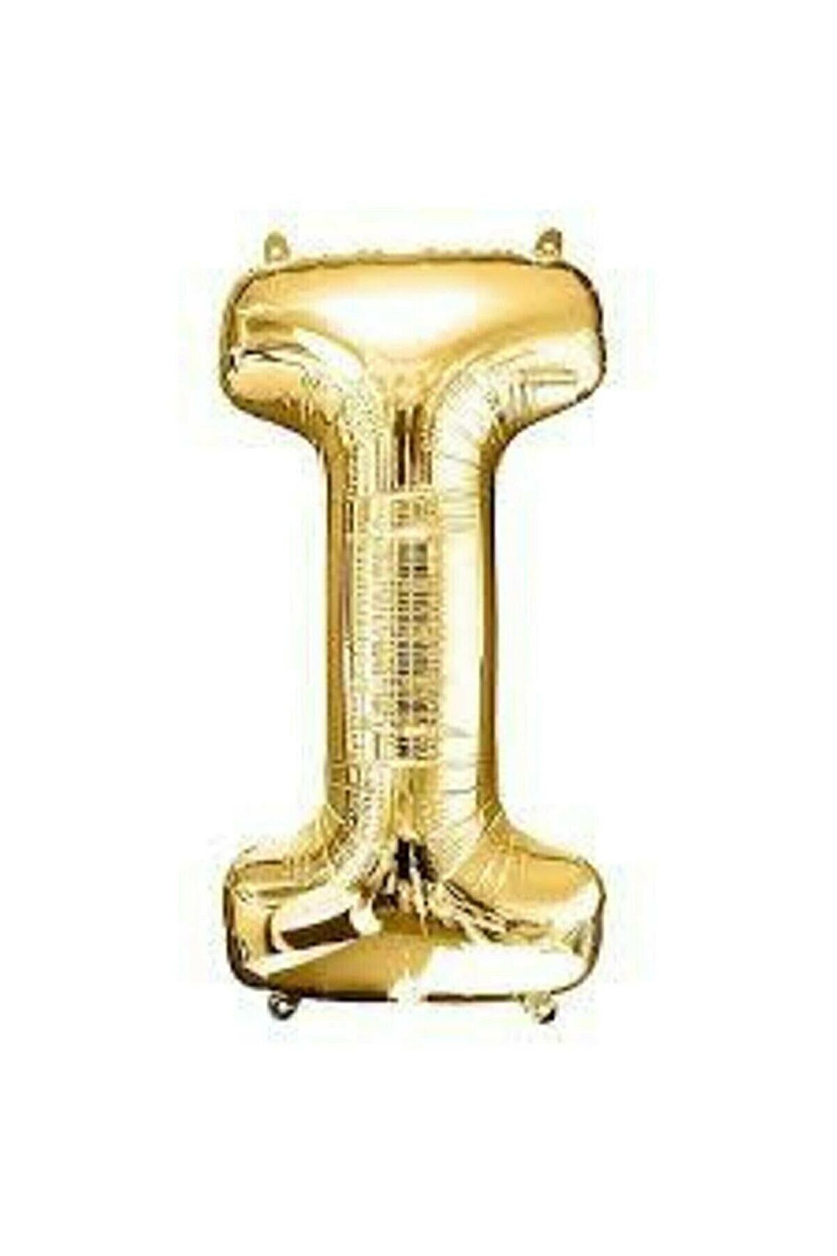 16" Inç 40 Cm Folyo Balon Gold Renk ''I'' Harfi