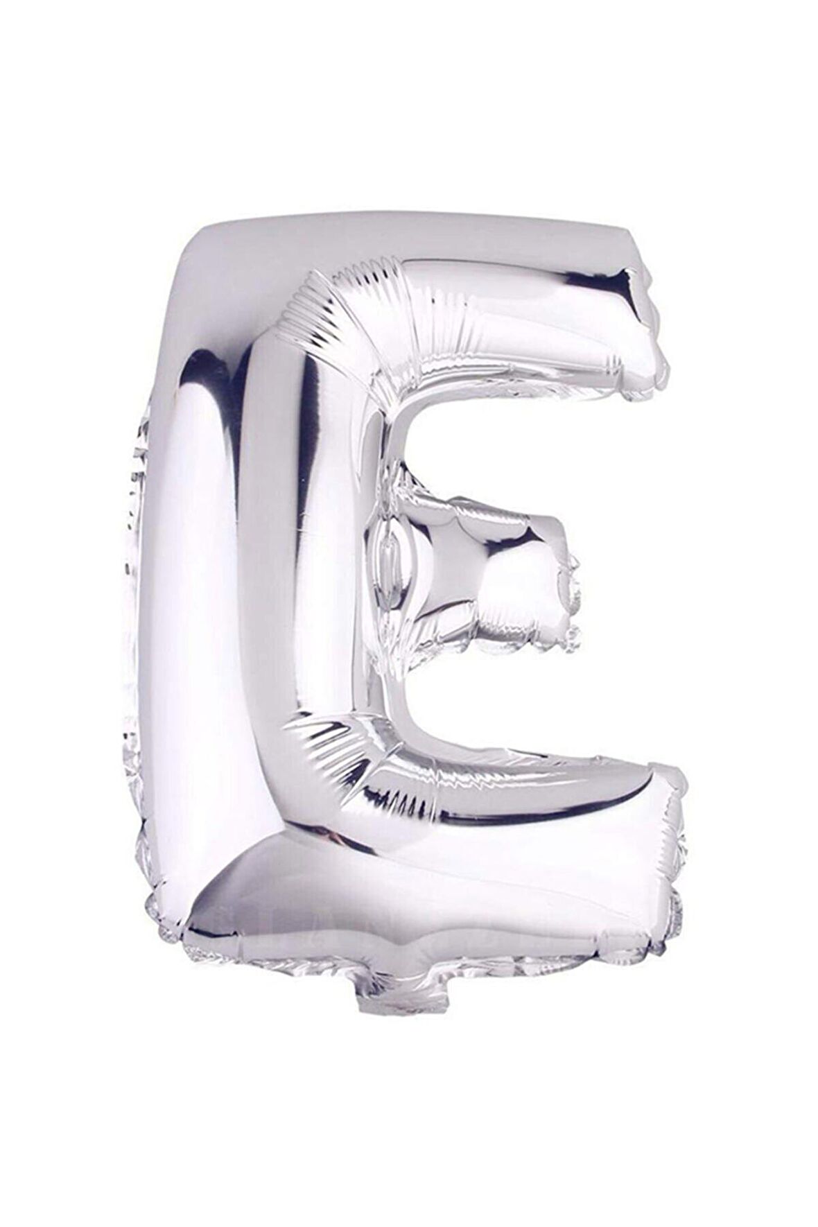16" Inç 40 Cm Folyo Balon Gümüş Renk ''E'' Harfi
