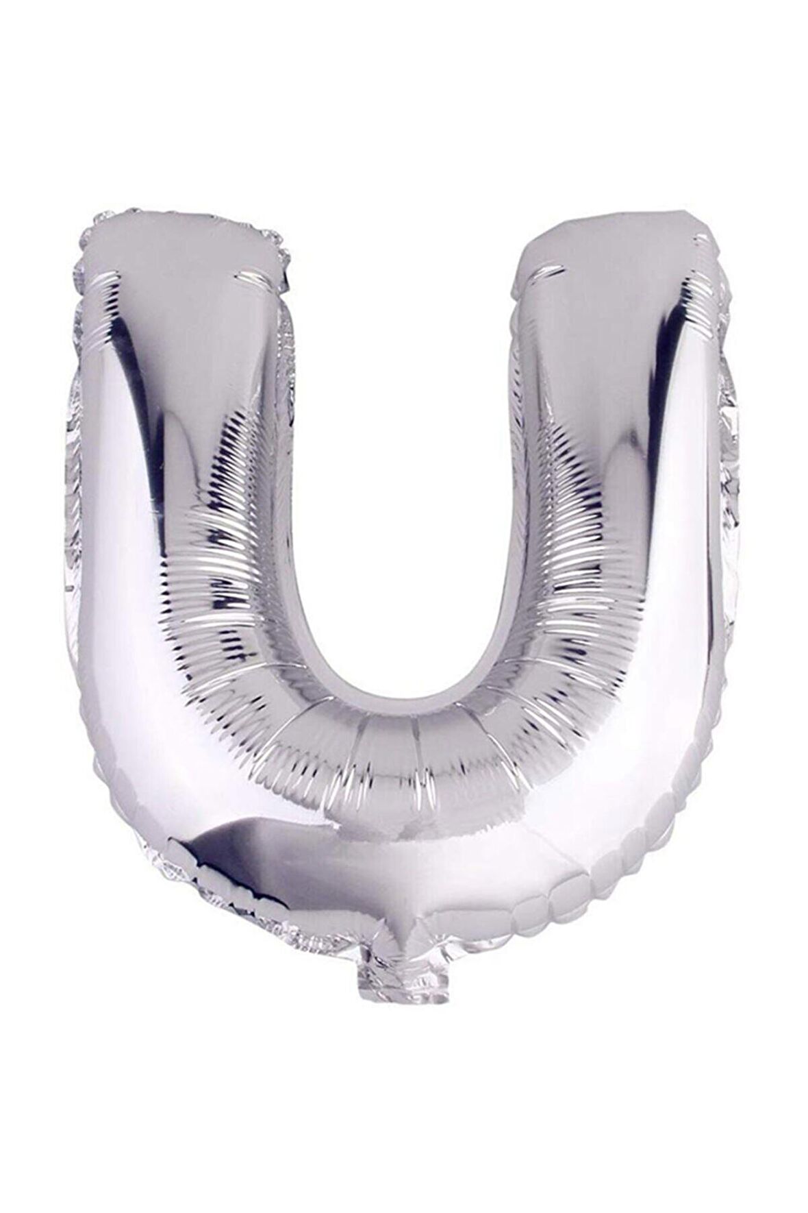 16" Inç 40 Cm Folyo Balon Gümüş Renk '' U '' Harfi