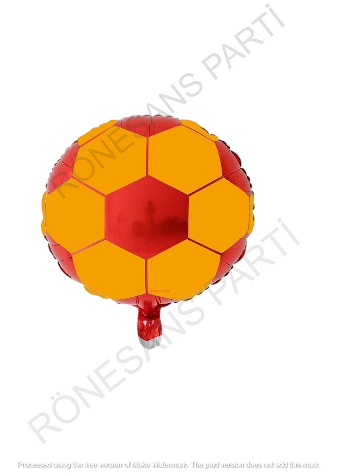 Sarı Kırmızı Futbol Topu Folyo Folyo Balon 45 cm 1 Adet