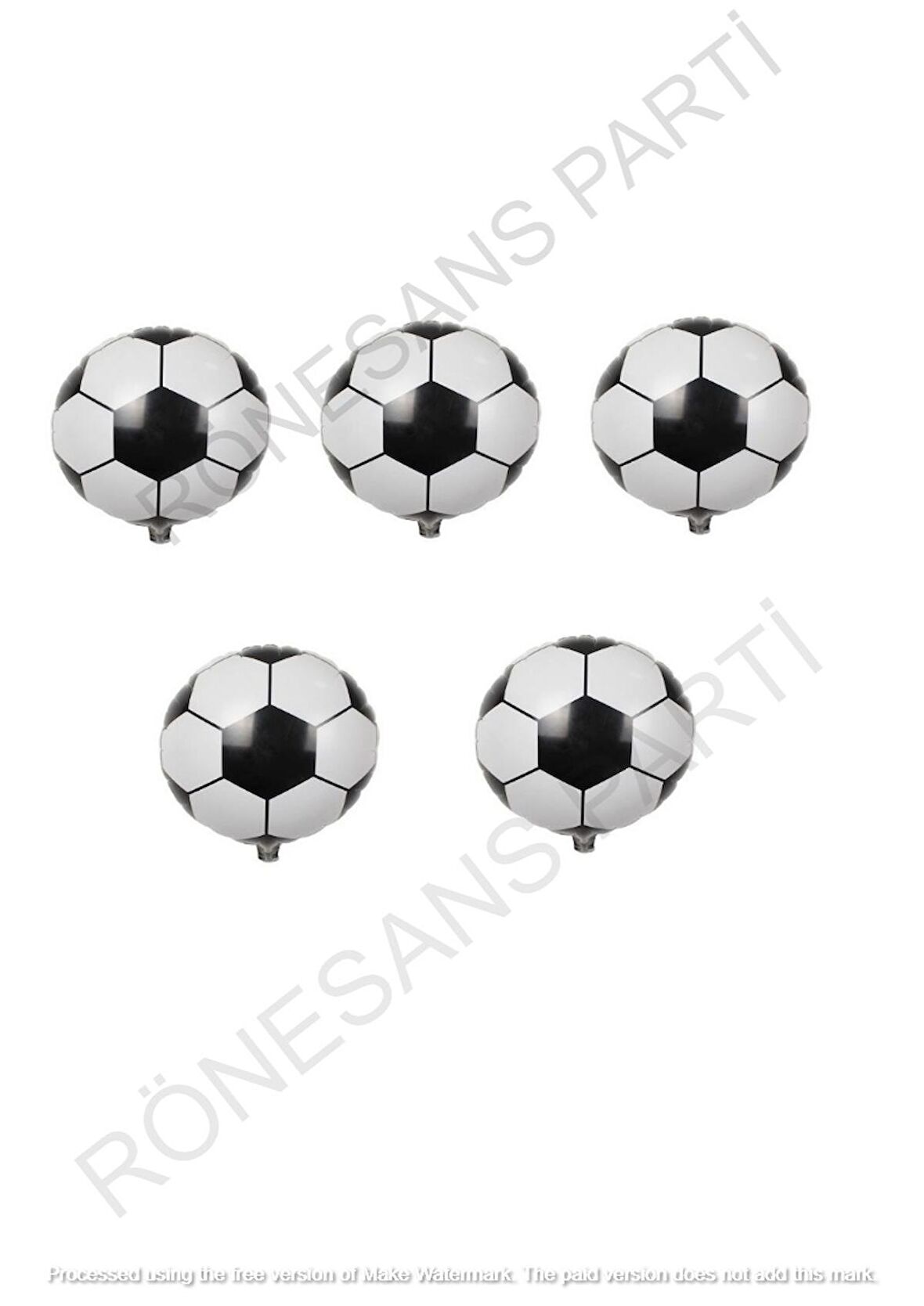 Siyah Beyaz Futbol Topu Folyo Folyo Balon 25 cm 5 Adet